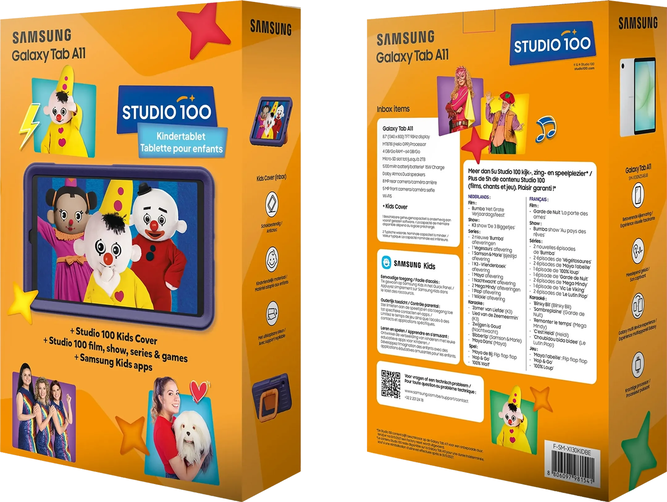 Samsung Tablette Galaxy Tab A11 Studio 100 Kids Bundle - 64Go image