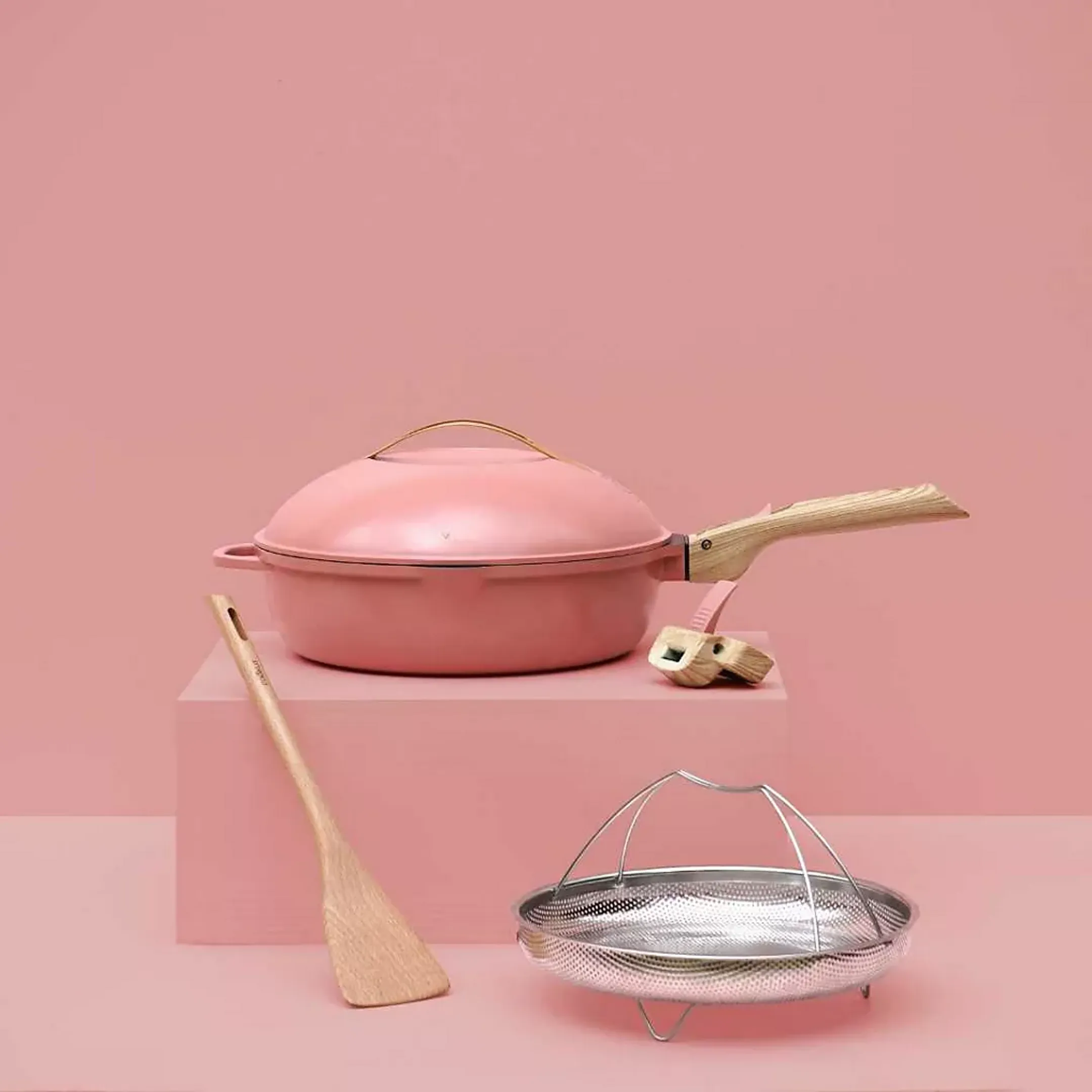 COOKUT 8-in-1 Frying Pan La Fabuleuse - 28cm - Pink image
