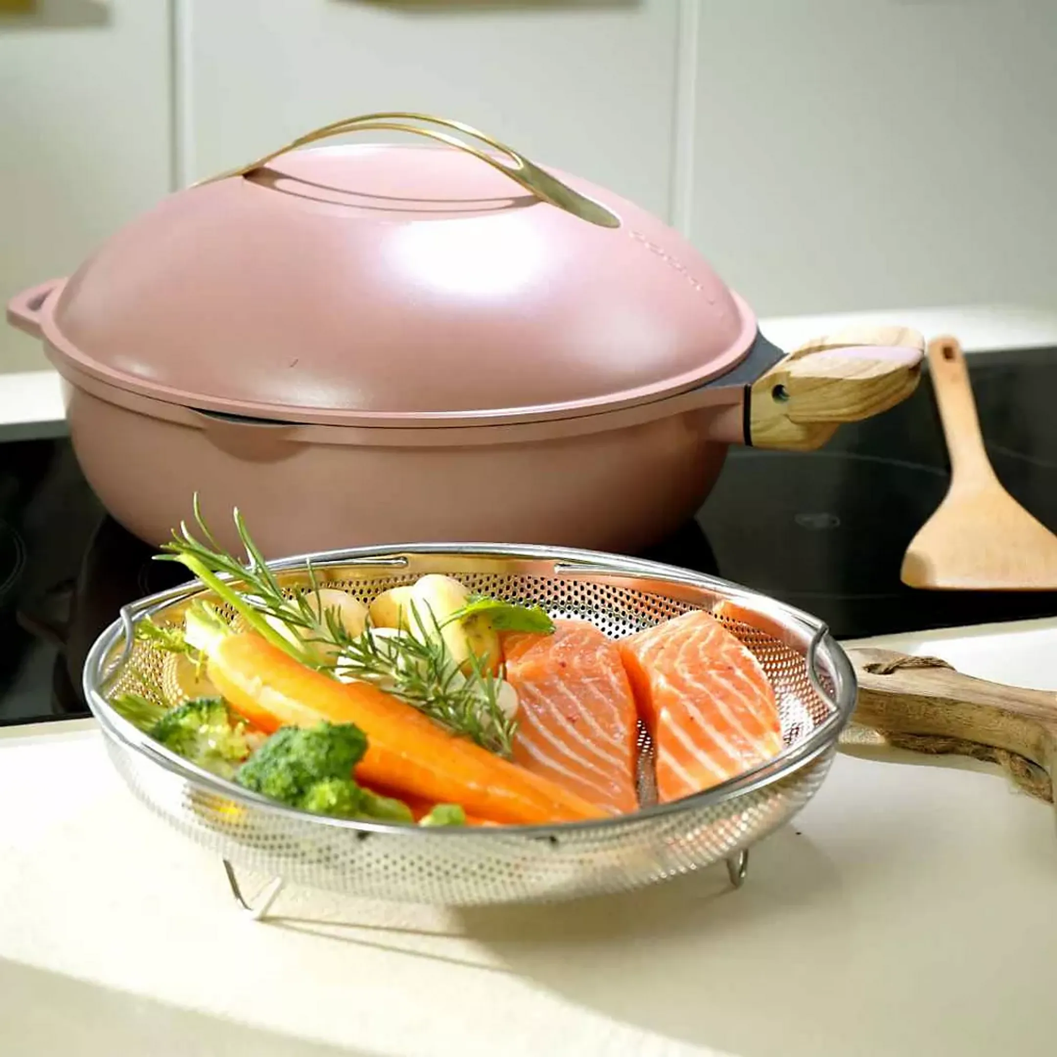 COOKUT 8-in-1 Frying Pan La Fabuleuse - 28cm - Pink image