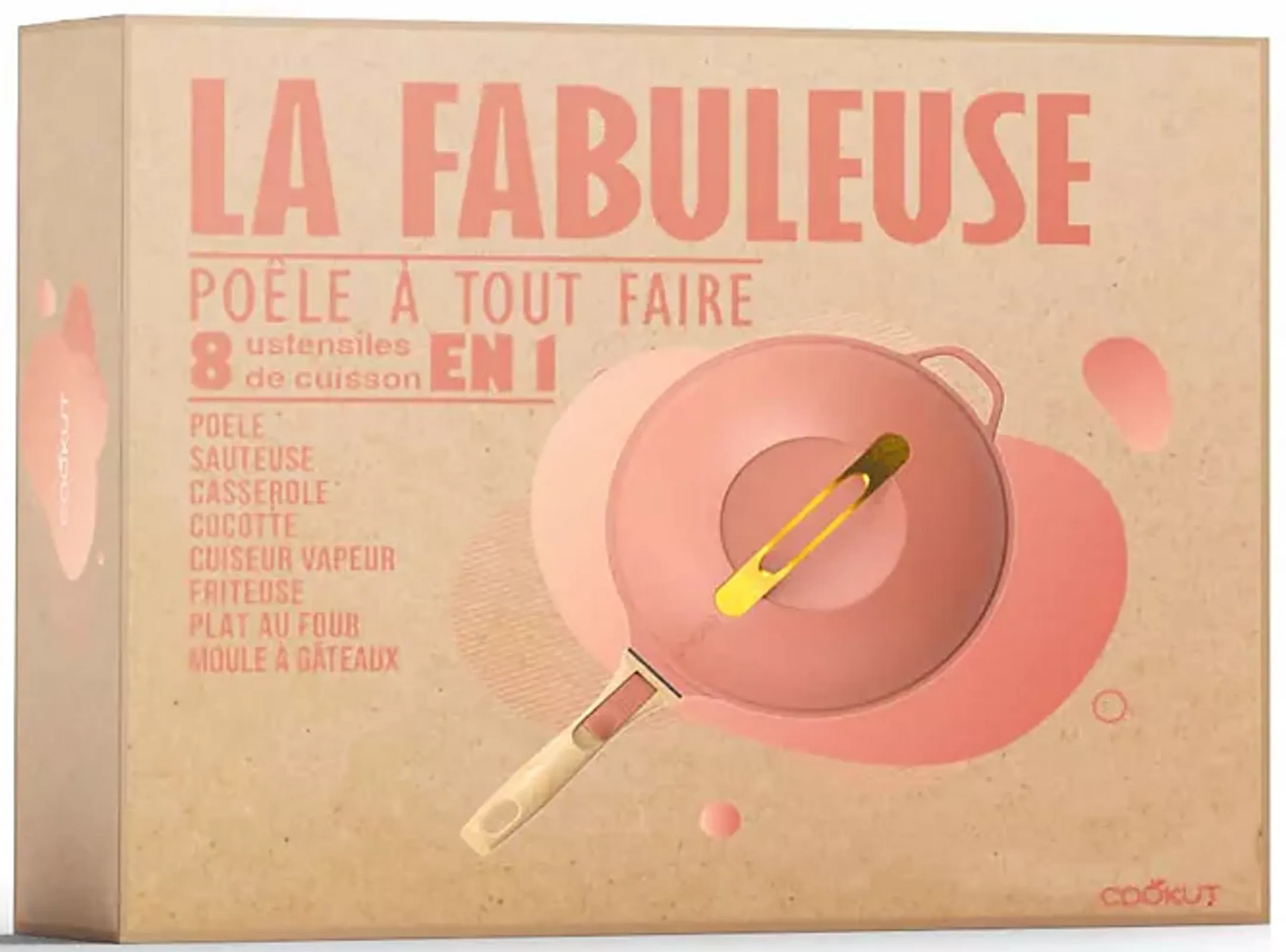 COOKUT 8-in-1 Frying Pan La Fabuleuse - 28cm - Pink image