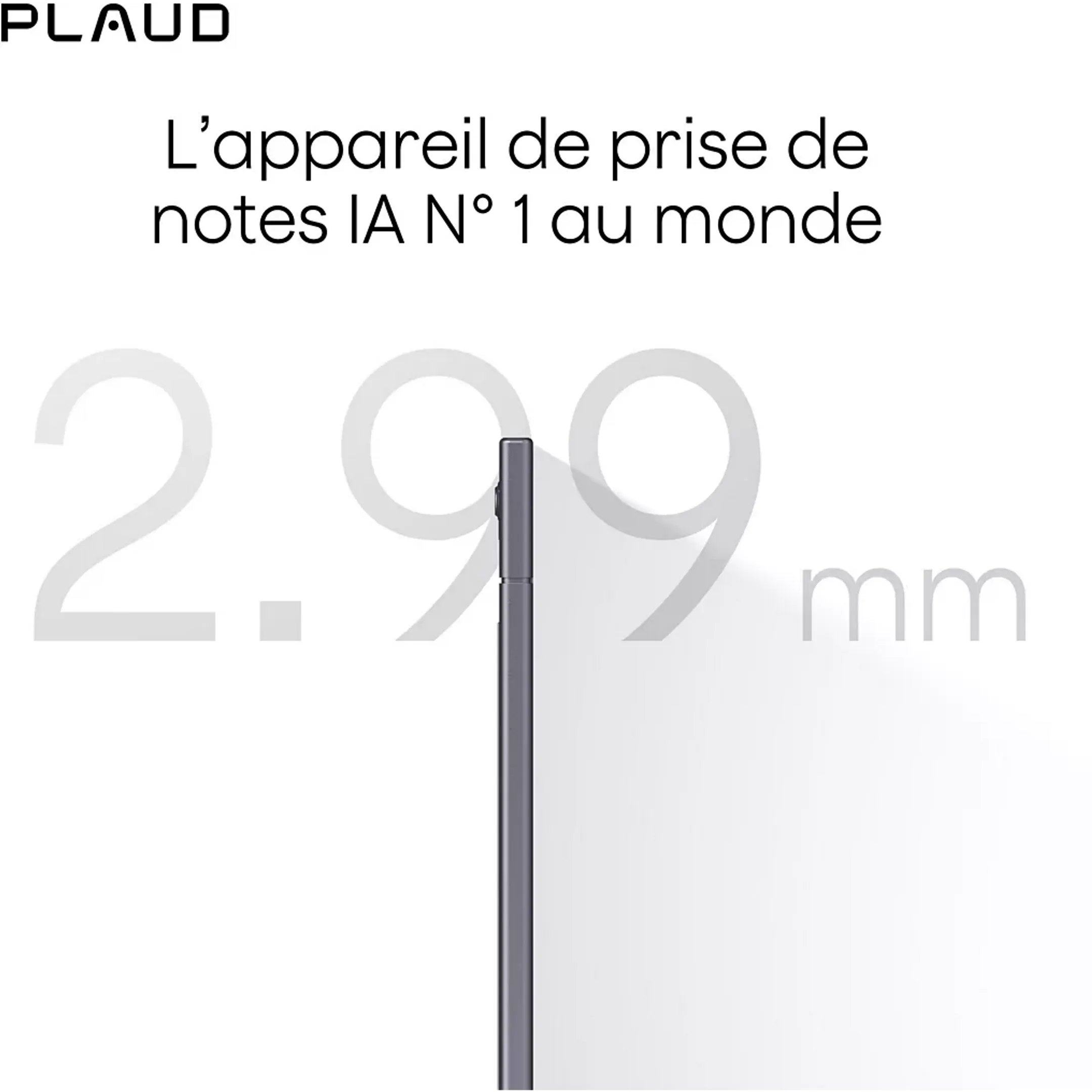 PLAUD Dictaphone numérique Note - 64Go - Noir image