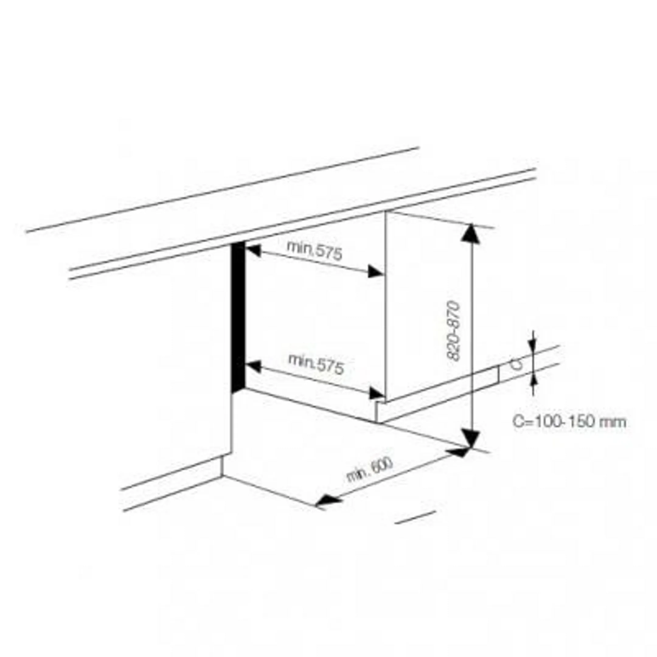 Beko Built-in tabletop refrigerator BU1154N image