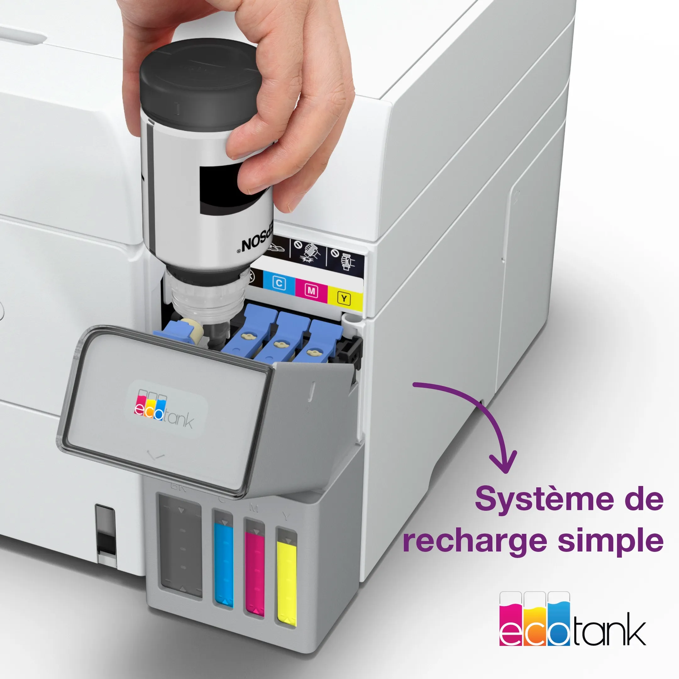 Epson Imprimante multifonction Eco Tank ET-4956 - Blanc image