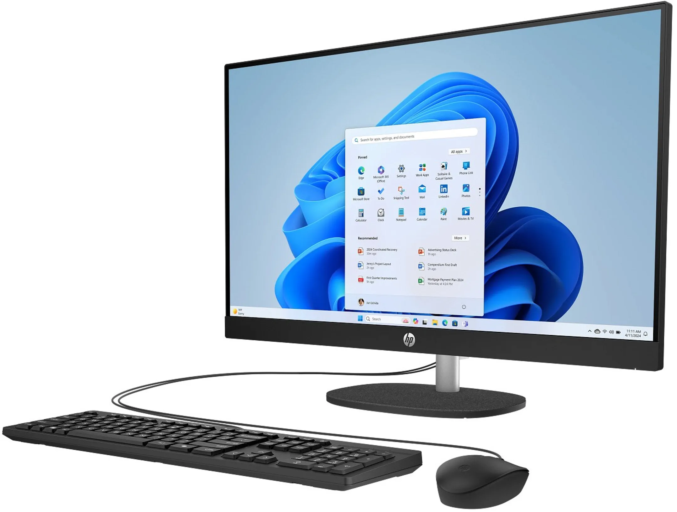 HP PC 27" All-in-One Desktop AI Ultra 5 16GB 512GB - AZERTY - 27-CR2021NB image