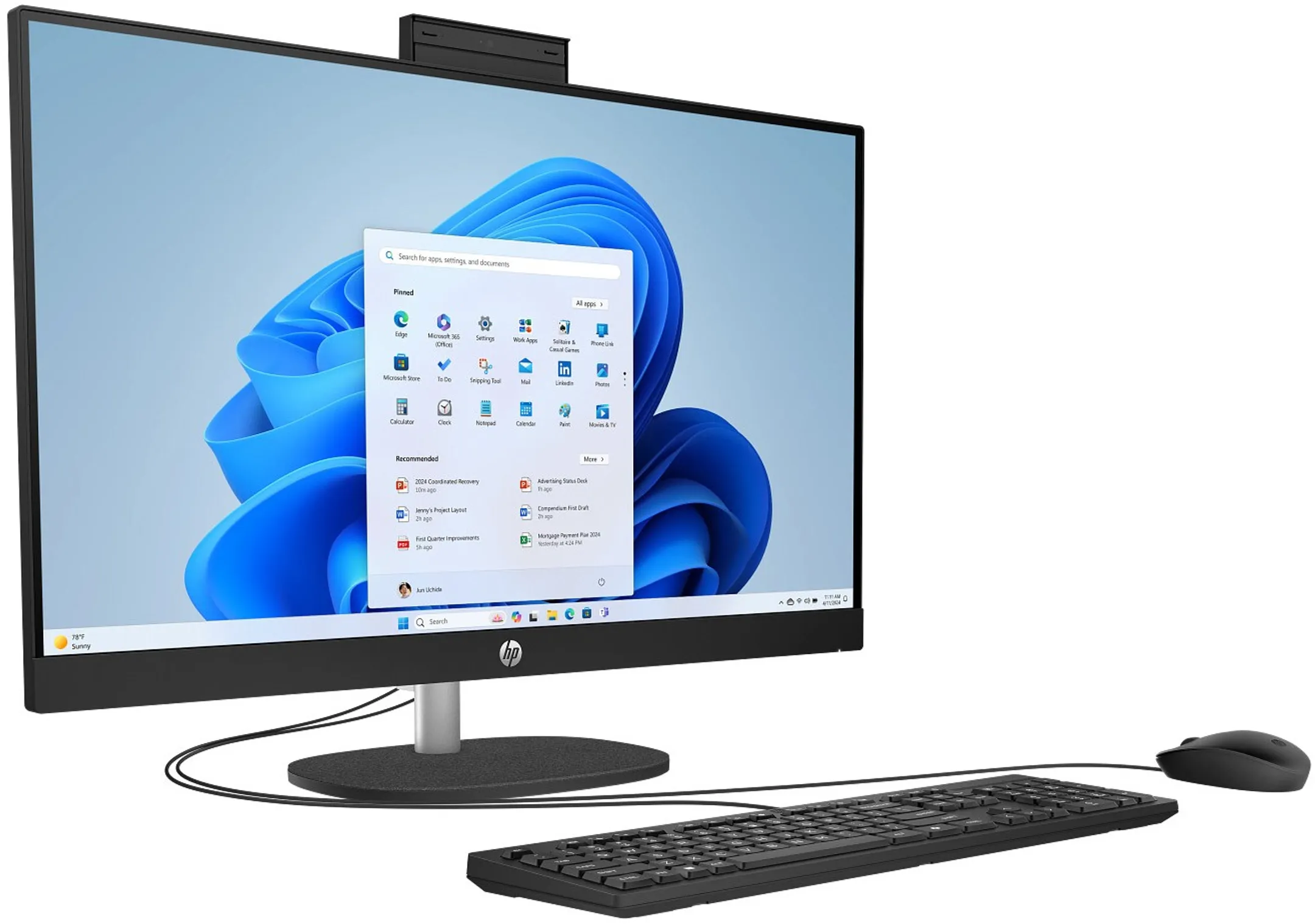 HP PC 27" All-in-One Desktop AI Ultra 5 16GB 512GB - AZERTY - 27-CR2021NB image