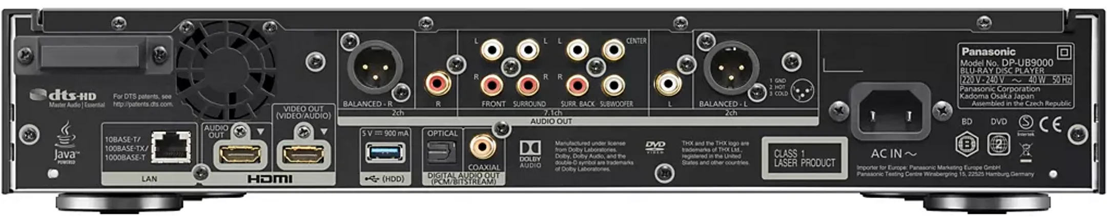 Panasonic Ultra HD Blu-ray Player DP-UB9000EG1 image