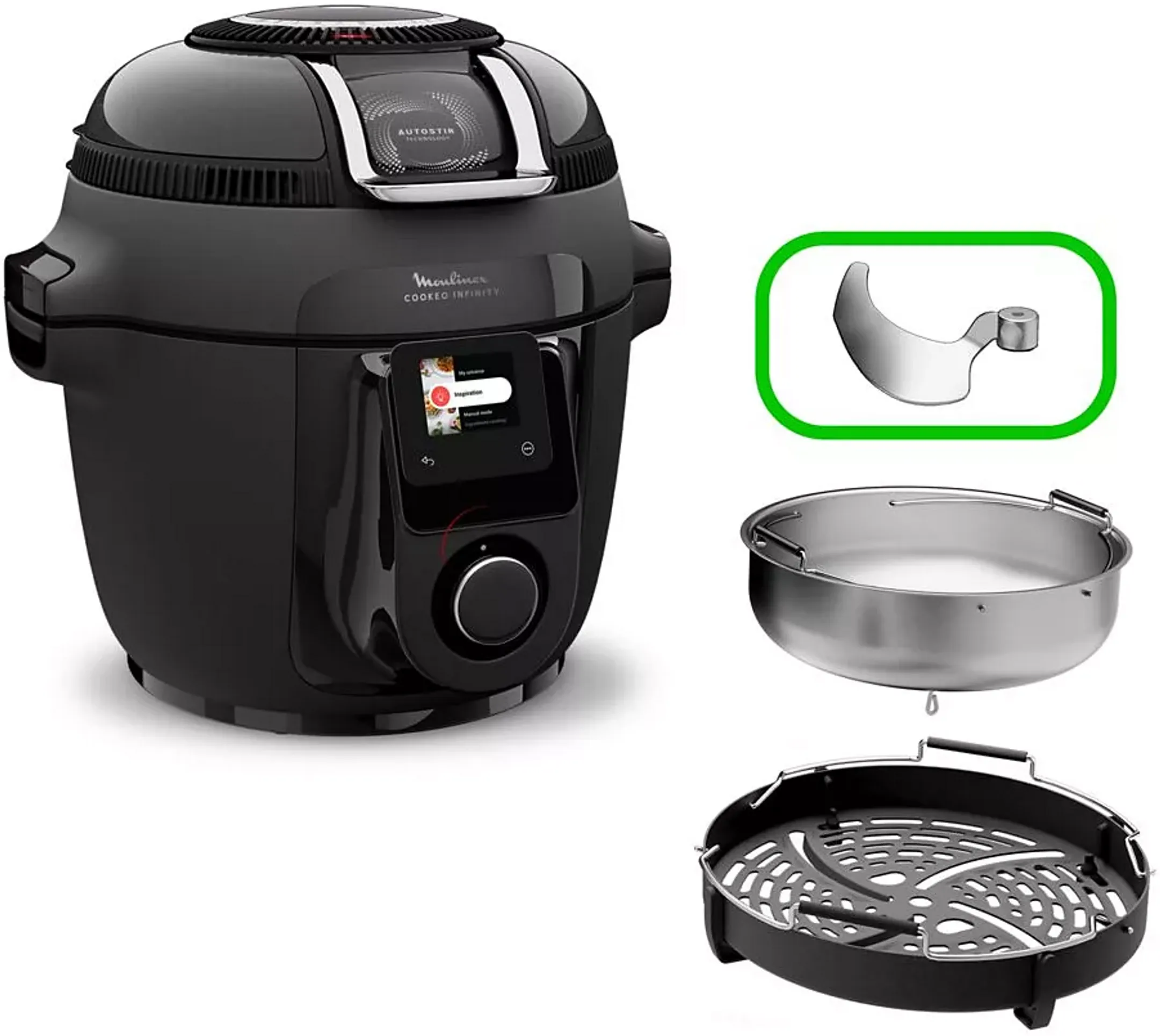 Multicuiseur Airfryer Cookeo Infinity CE9828F0 - Noir