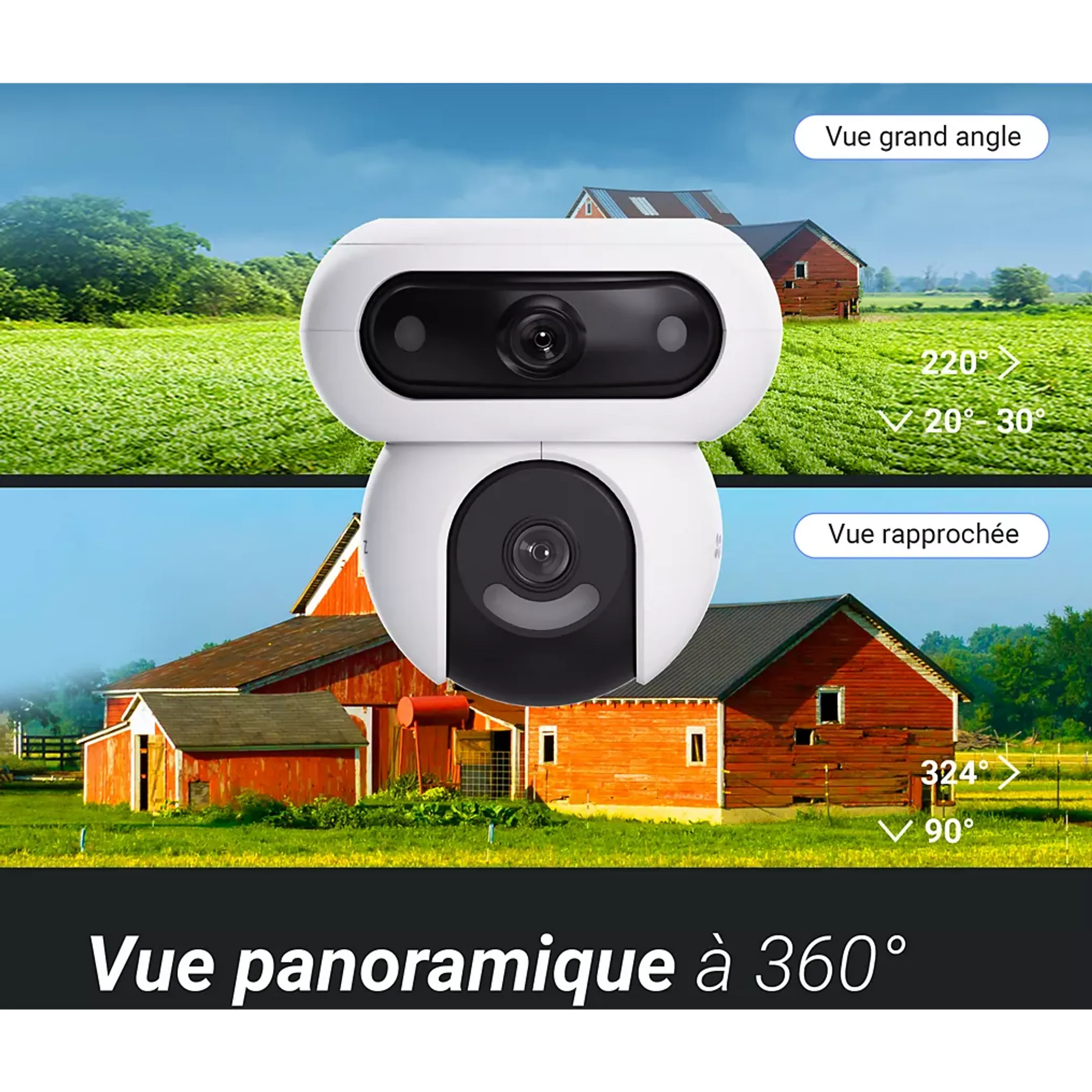Ezviz Caméra de surveillance H90 Dual 2K+ & 2K+ image