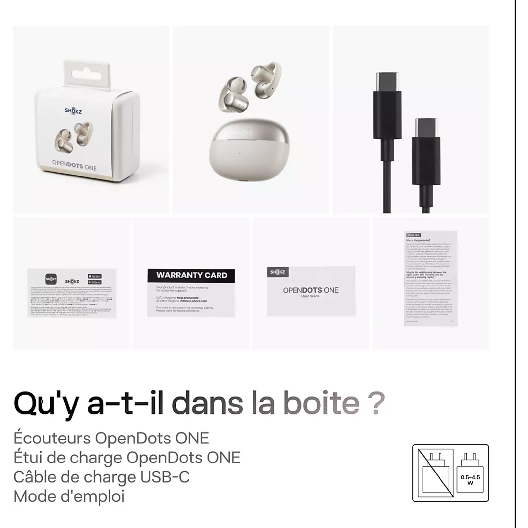 Shokz Ecouteurs sans fil OpenDots One - Gris image