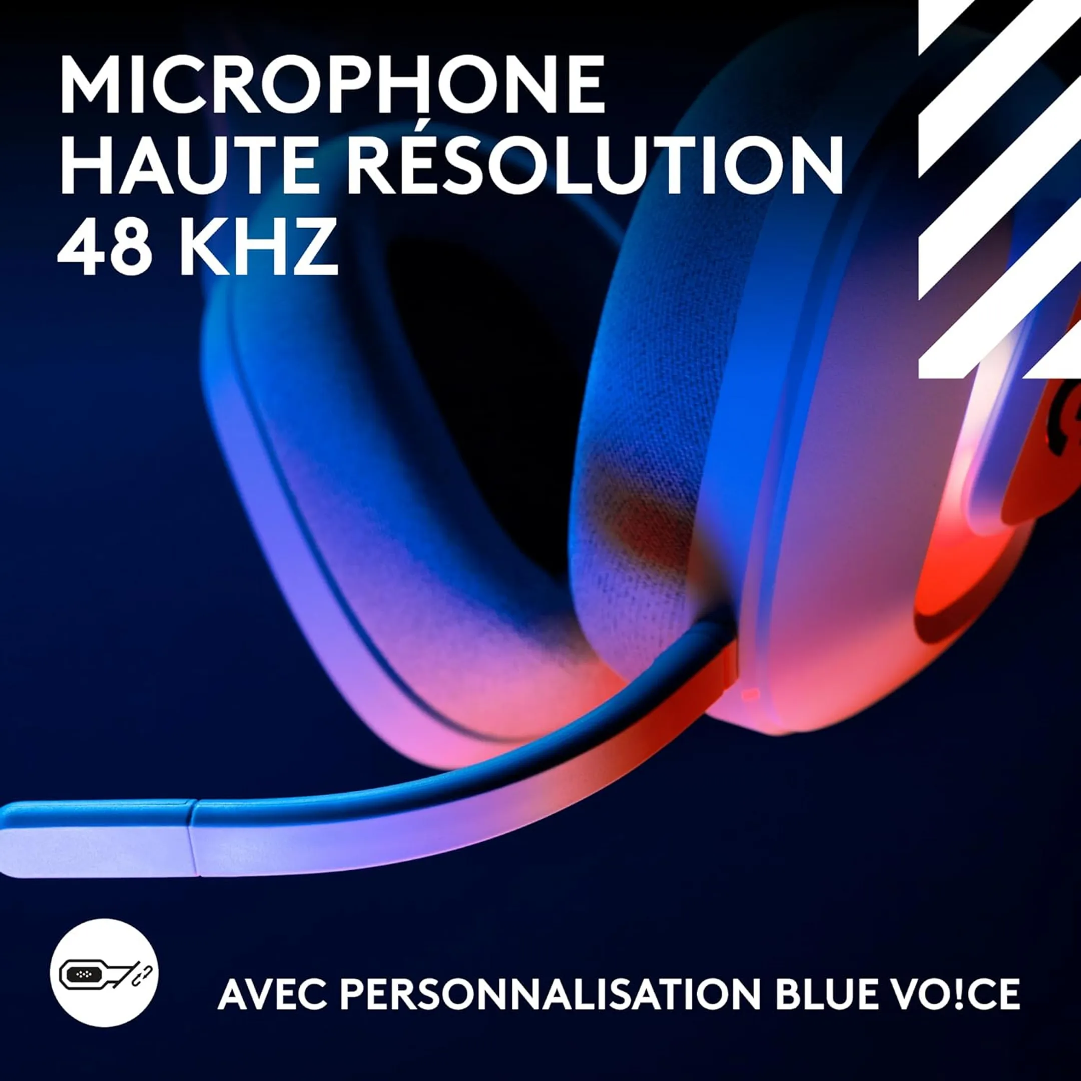 Logitech G Cassque gaming sans fil A20 X Lightspeed - Blanc image