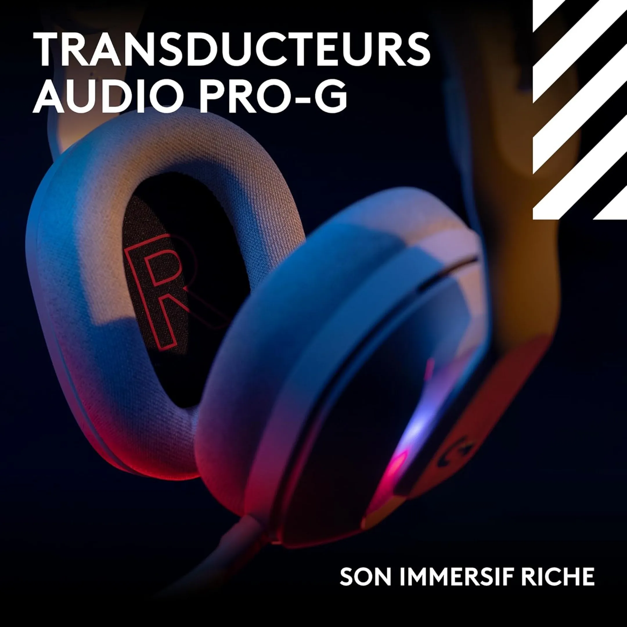 Logitech G Cassque gaming sans fil A20 X Lightspeed - Blanc image