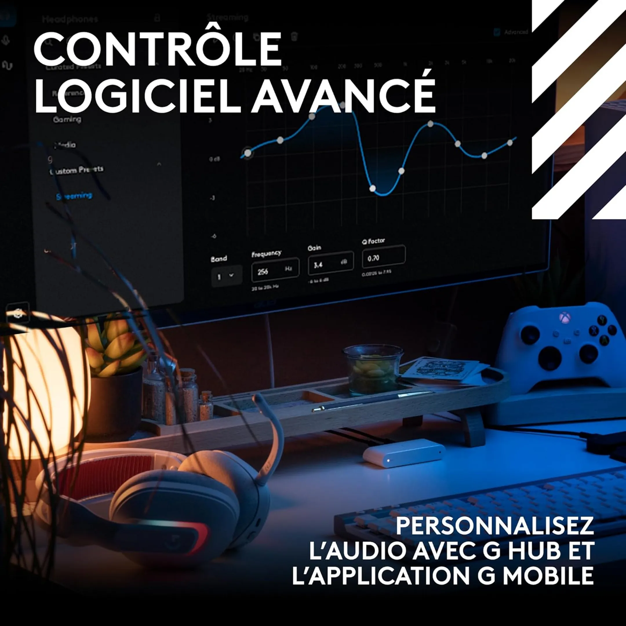 Logitech G Cassque gaming sans fil A20 X Lightspeed - Blanc image