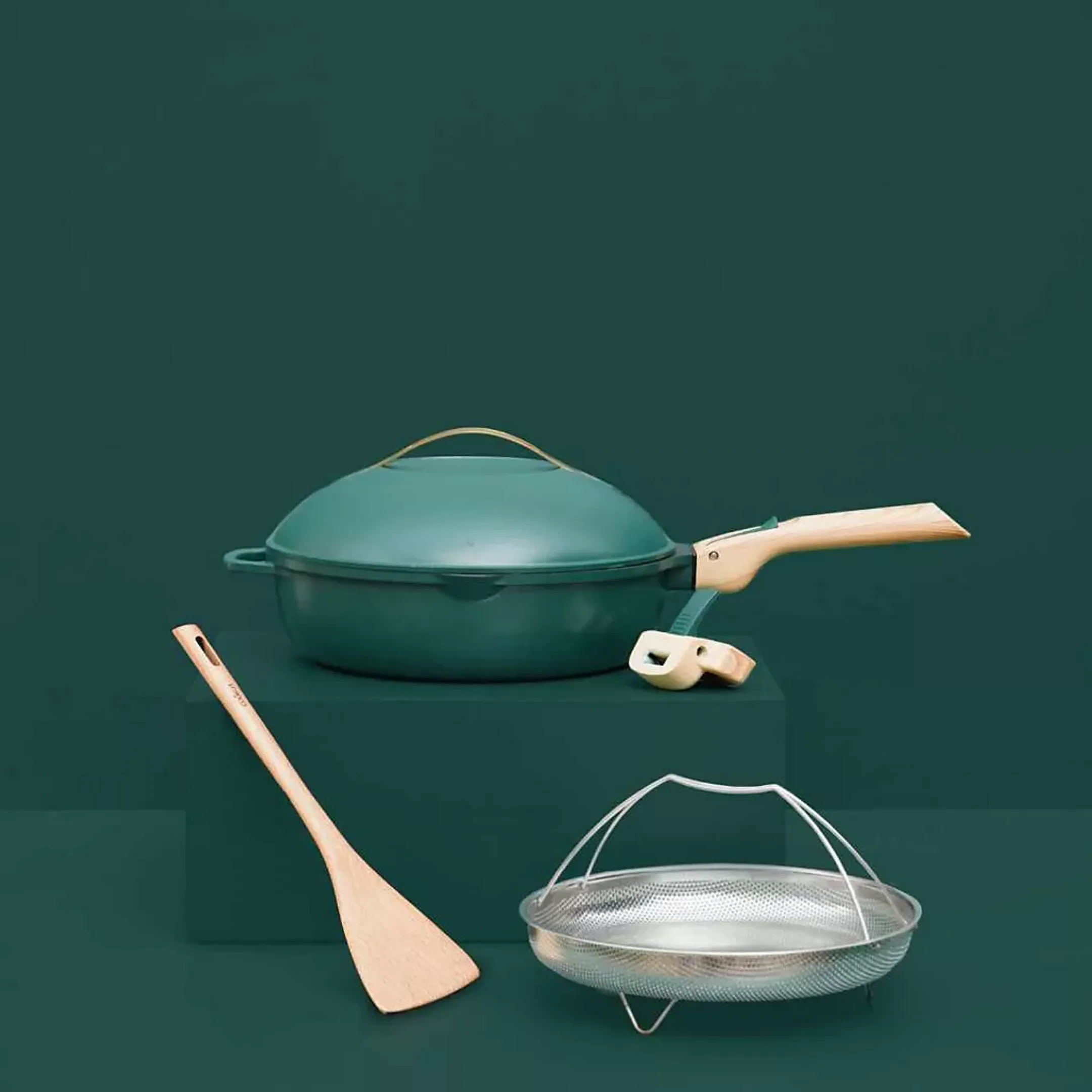 8-in-1 Frying Pan La Fabuleuse - 24cm - Green