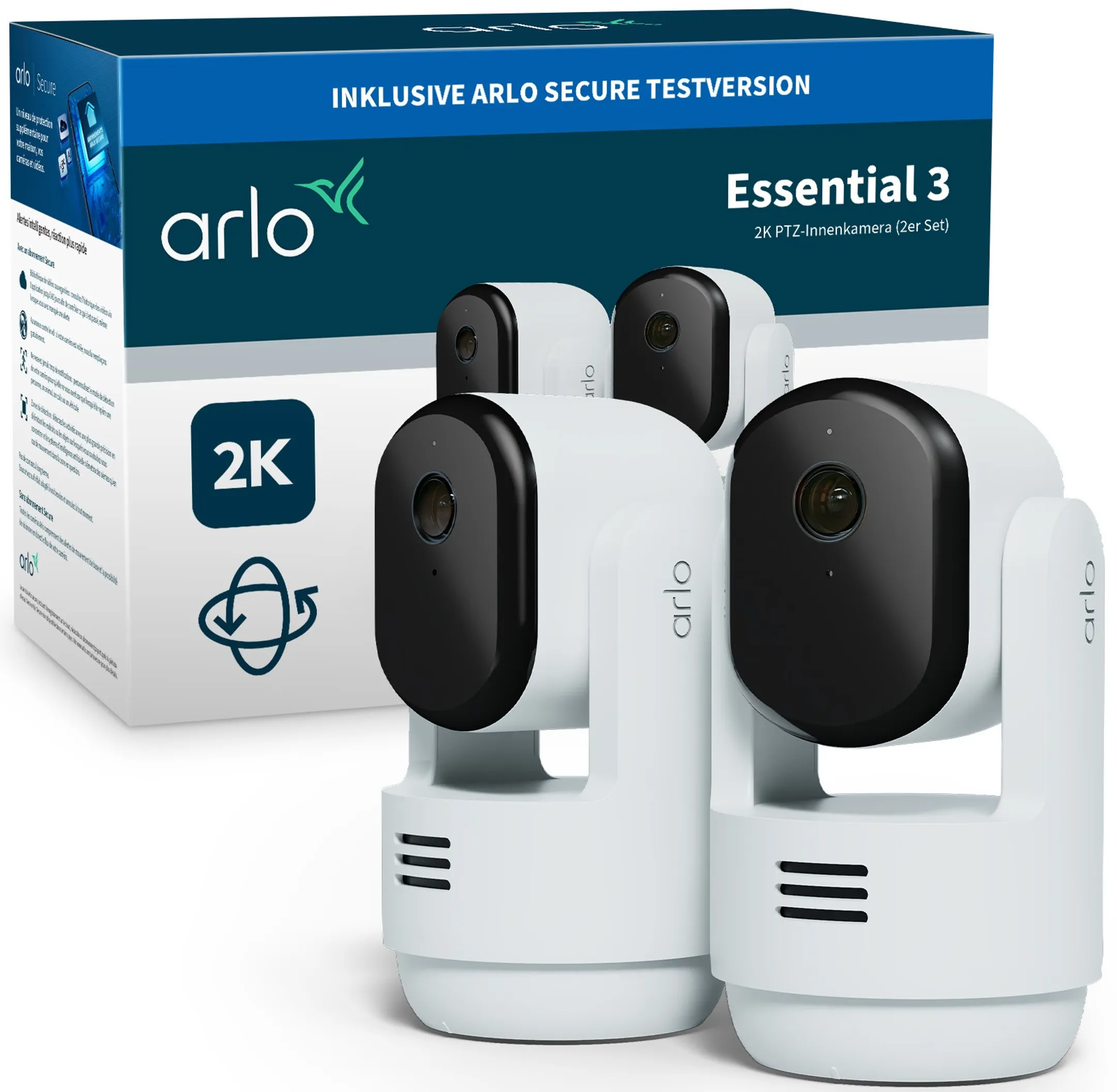 ARLO Innenüberwachungskamera Essential 3 2K PTZ – 2 Stück image