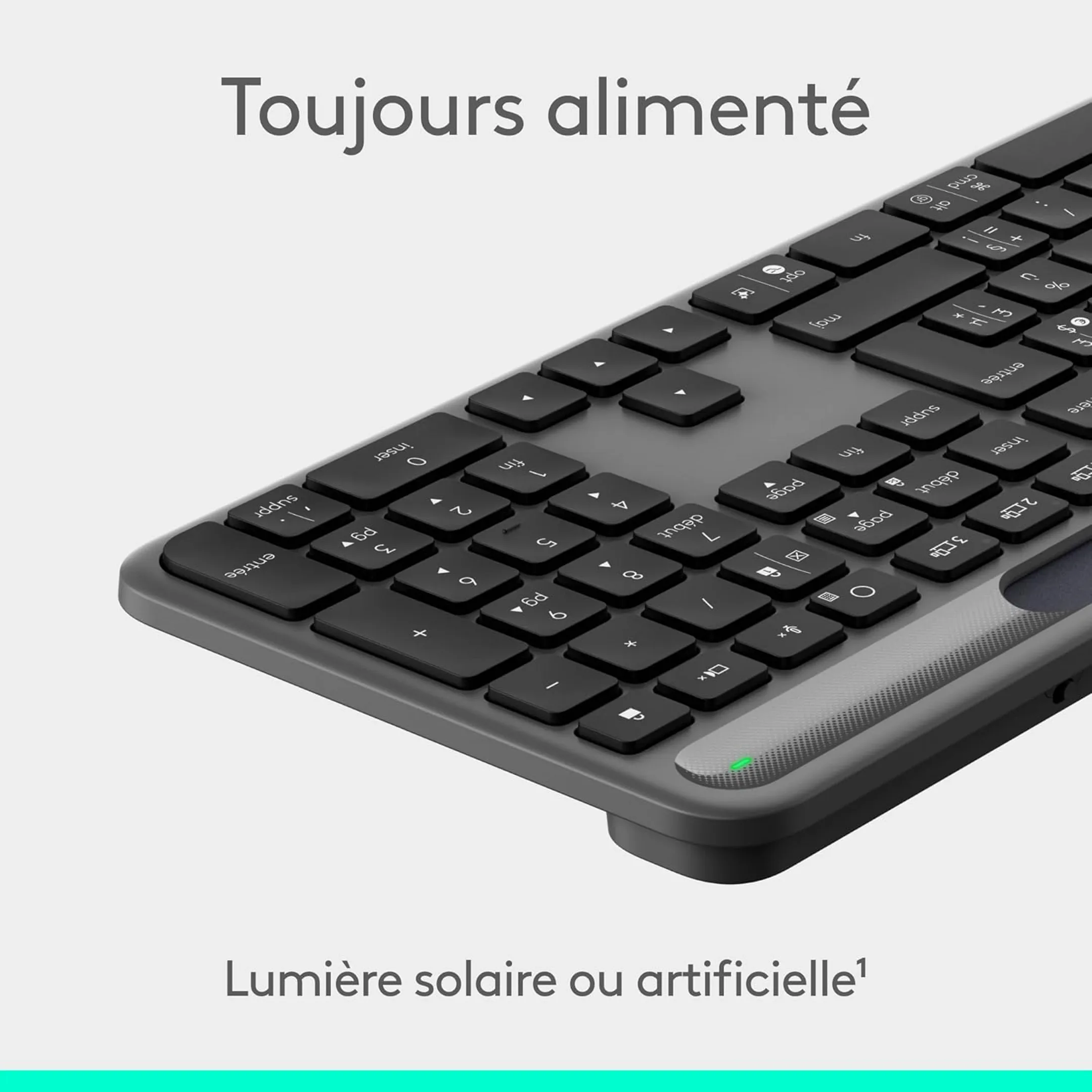 Logitech Clavier sans fil Signature Slim Solar+ K980 - QWERTY - Graphite image