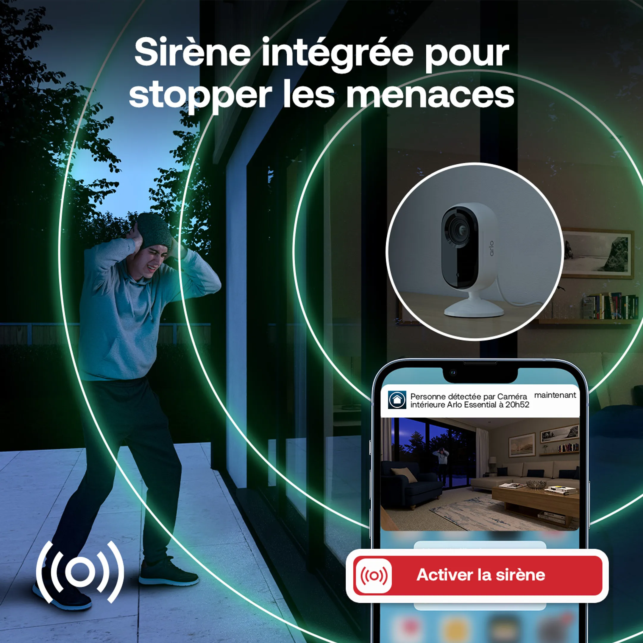 Caméra de surveillance intérieur Essential 3 2K - 2 pièces