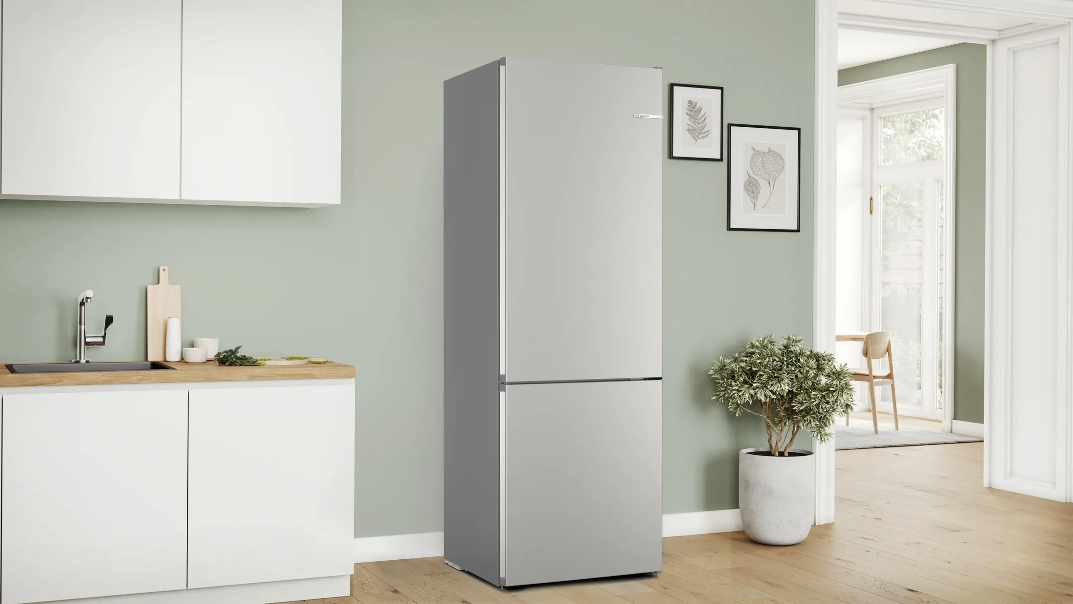 Bosch Combi frigo congélateur Series 4 KGN492IAF image