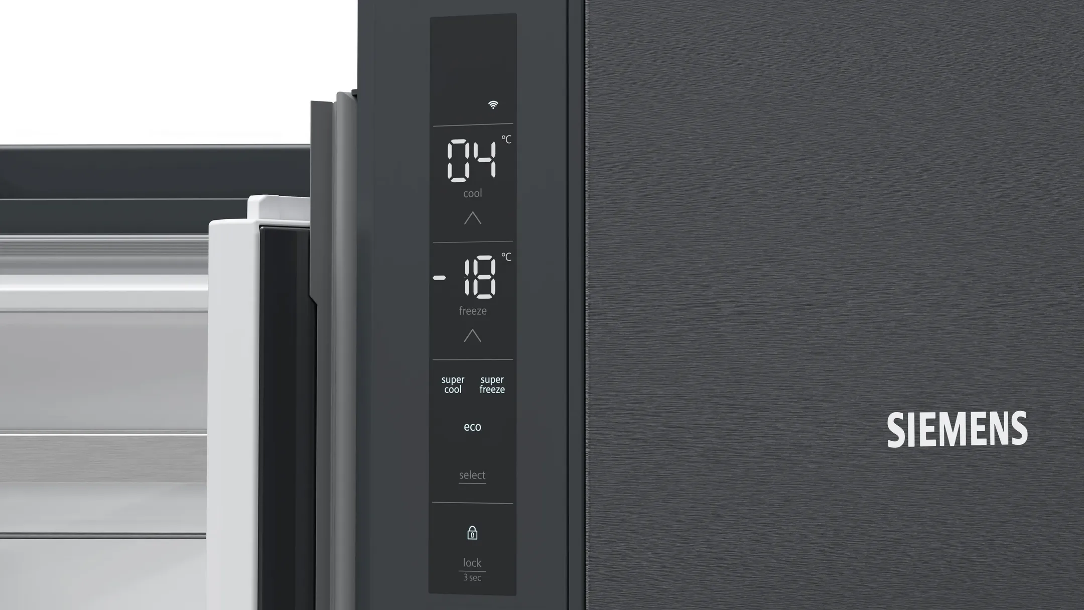 Siemens Frigo Américain iQ300 Total NoFrost KF96NAXEA - Acier brossé noir image