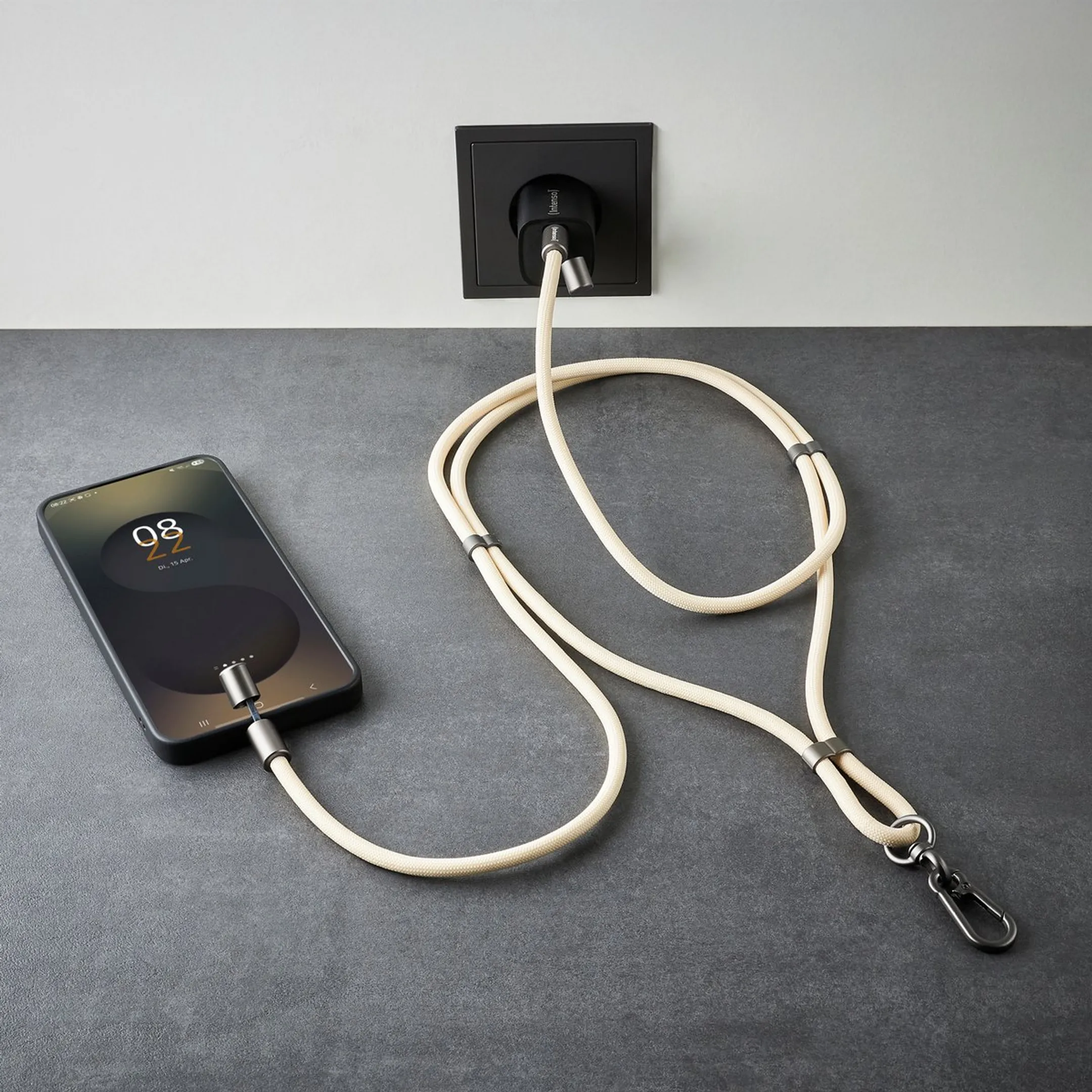 Intenso Lanière de recharge pour smartphone - 1,65m - Beige image