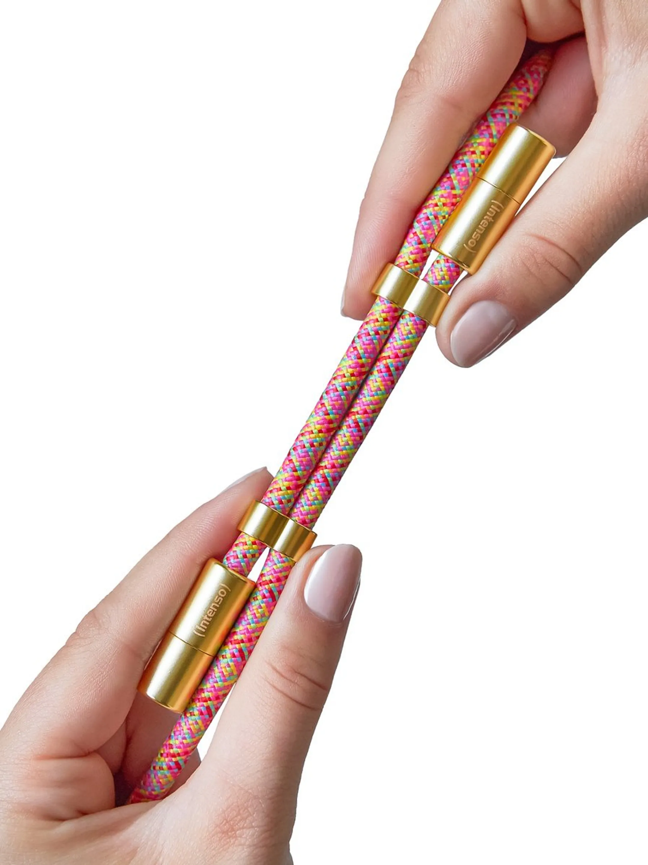 Intenso Lanière de recharge pour smartphone - 1,65m - Rose néon image