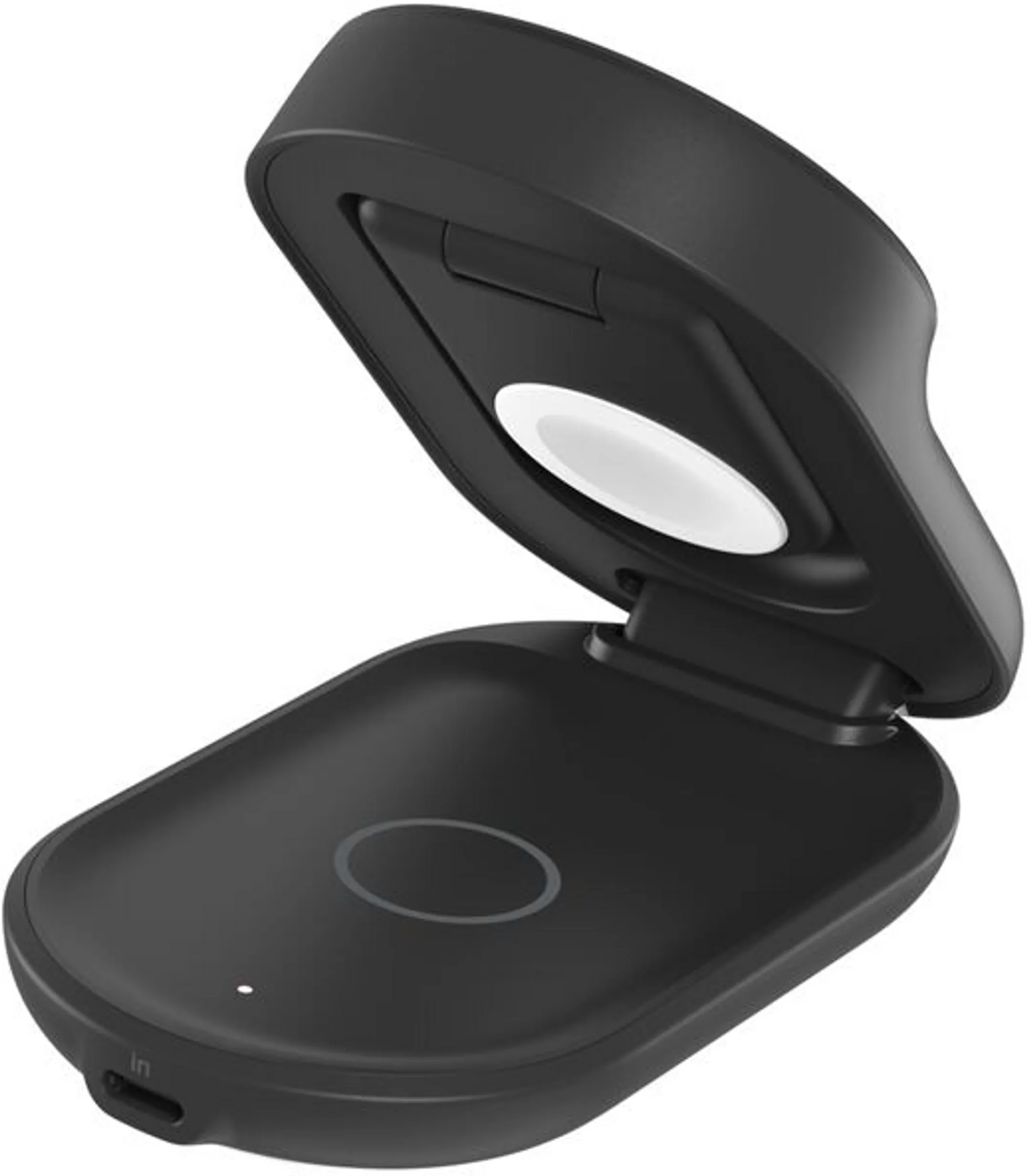 Socle de recharge 3-en-1 aimantée pliable Qi2 - 25W - Noir