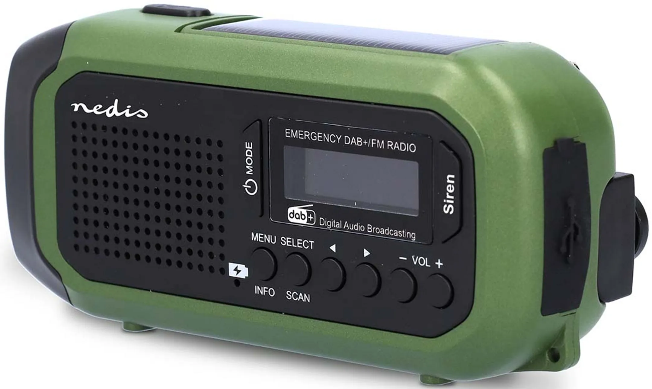Nedis Radio d'urgence portable RDDBCR2000GN - Vert image