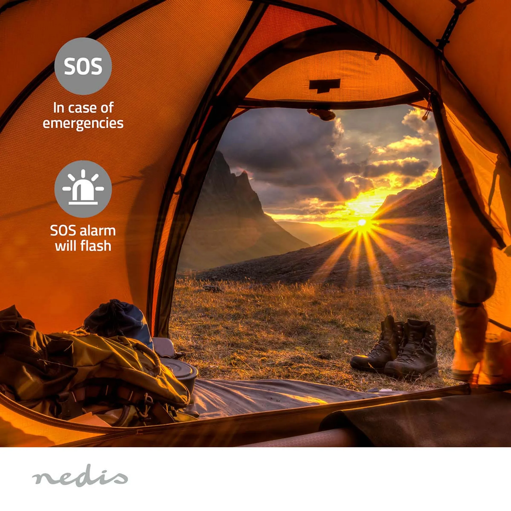 Nedis Radio d'urgence portable RDDBCR2000GN - Vert image