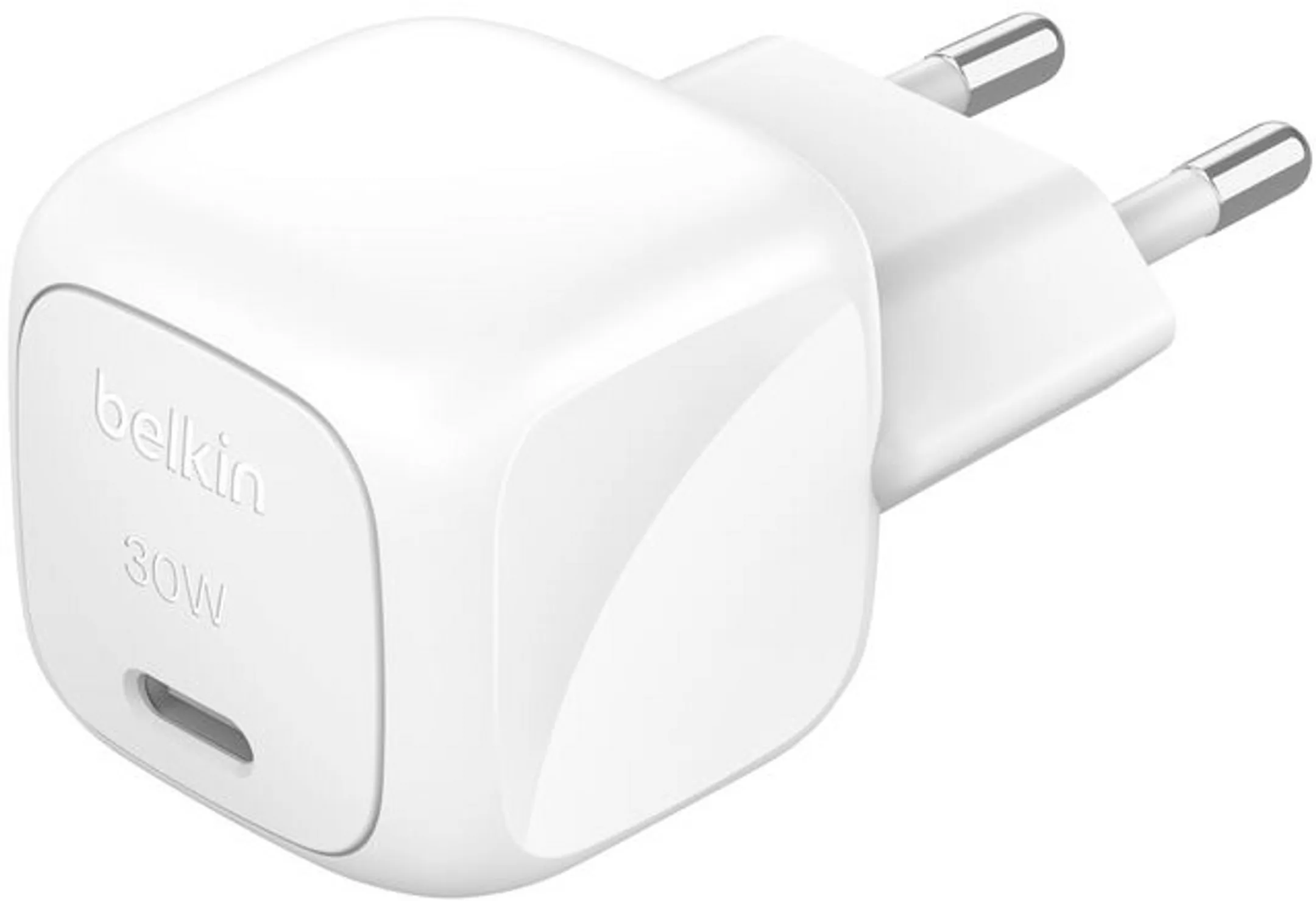 Chargeur secteur USB-C compact 30W Blanc + Cable USB-C