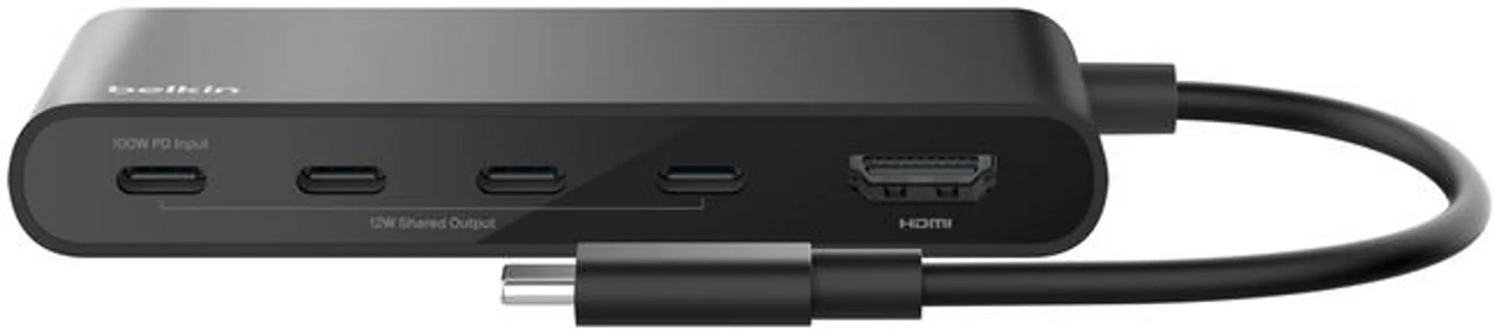 Hub Connect with 5 USB-C ports and 1 HDMI 4K port - Black