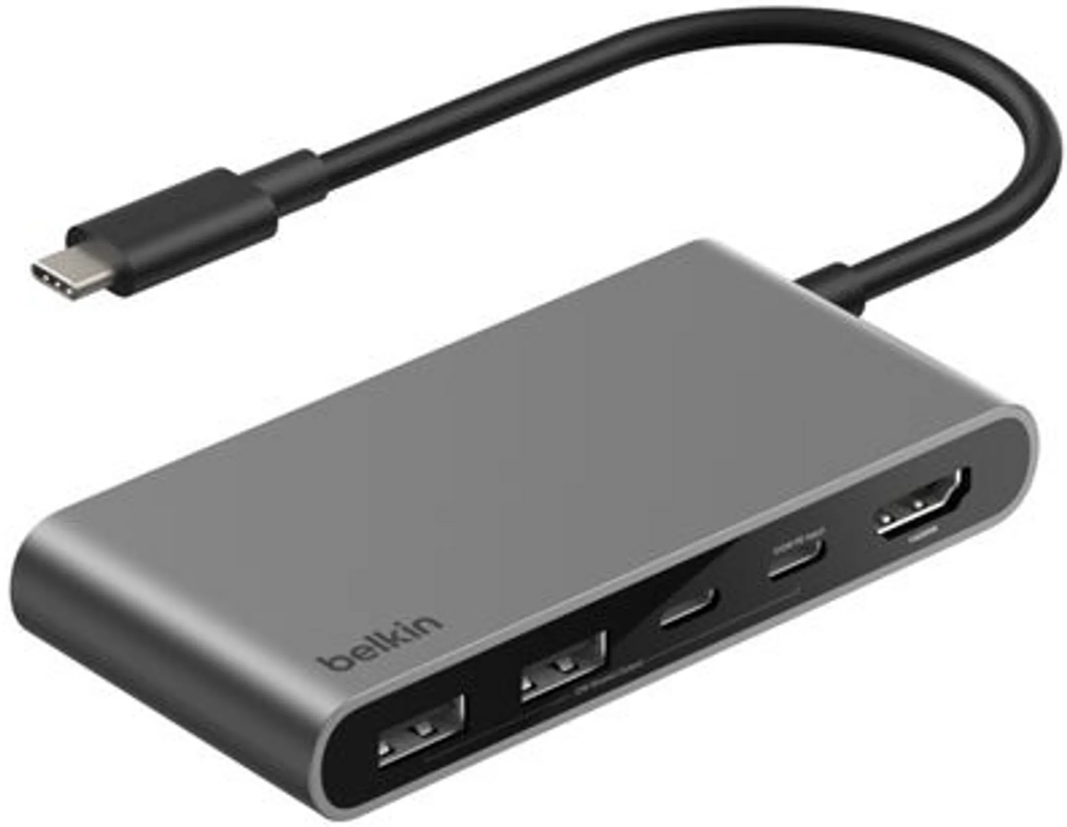 Hub Connect with 4 USB and 1 HDMI 4K - Gray