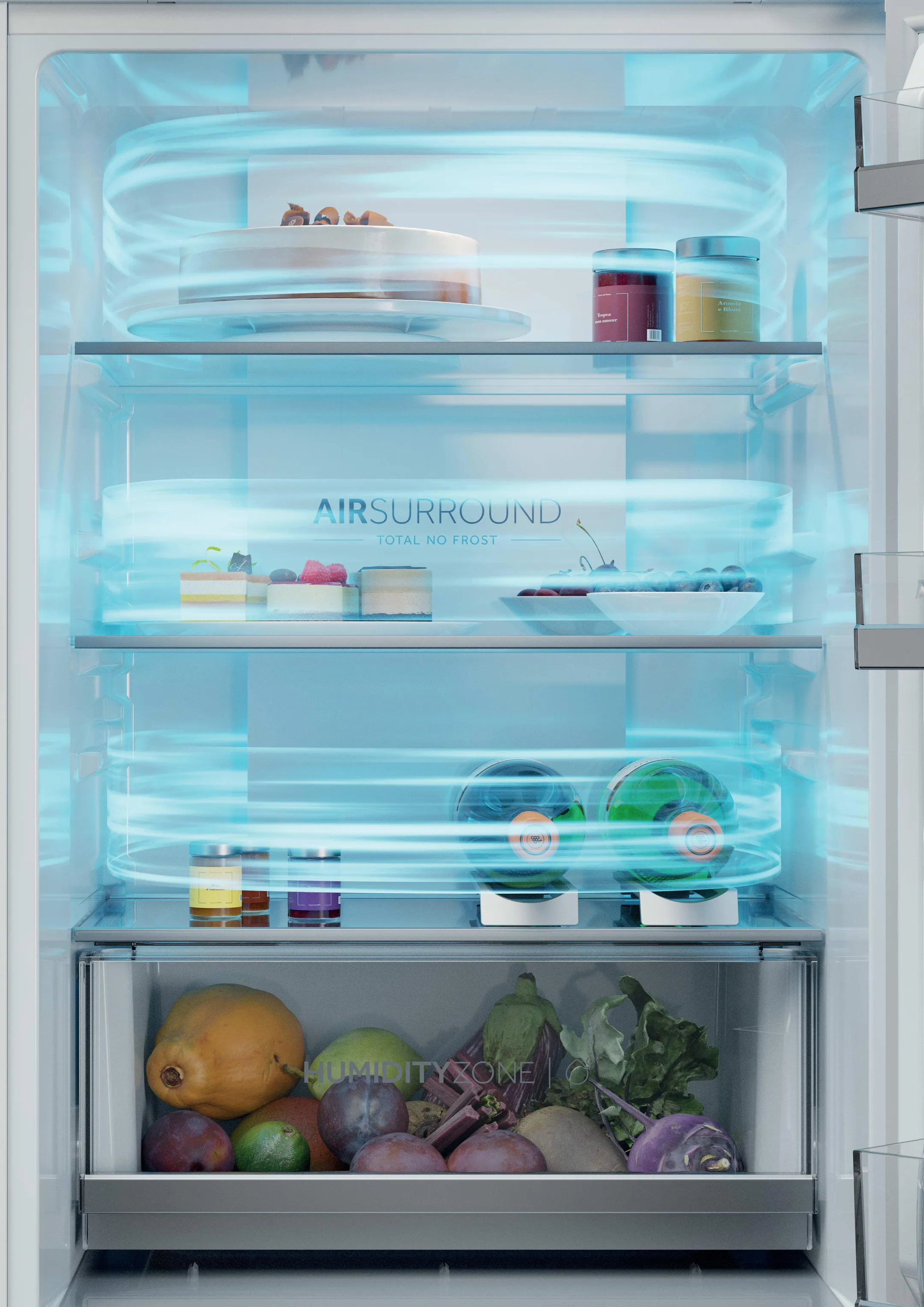 Einbau-Kühl-Gefrierkombination ID Titanium 2 HBQW5518D