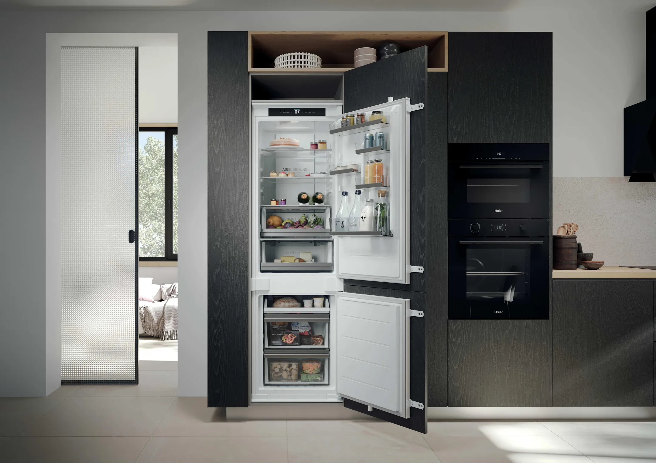 Einbau-Kühl-Gefrierkombination ID Titanium 2 HBQW5518D