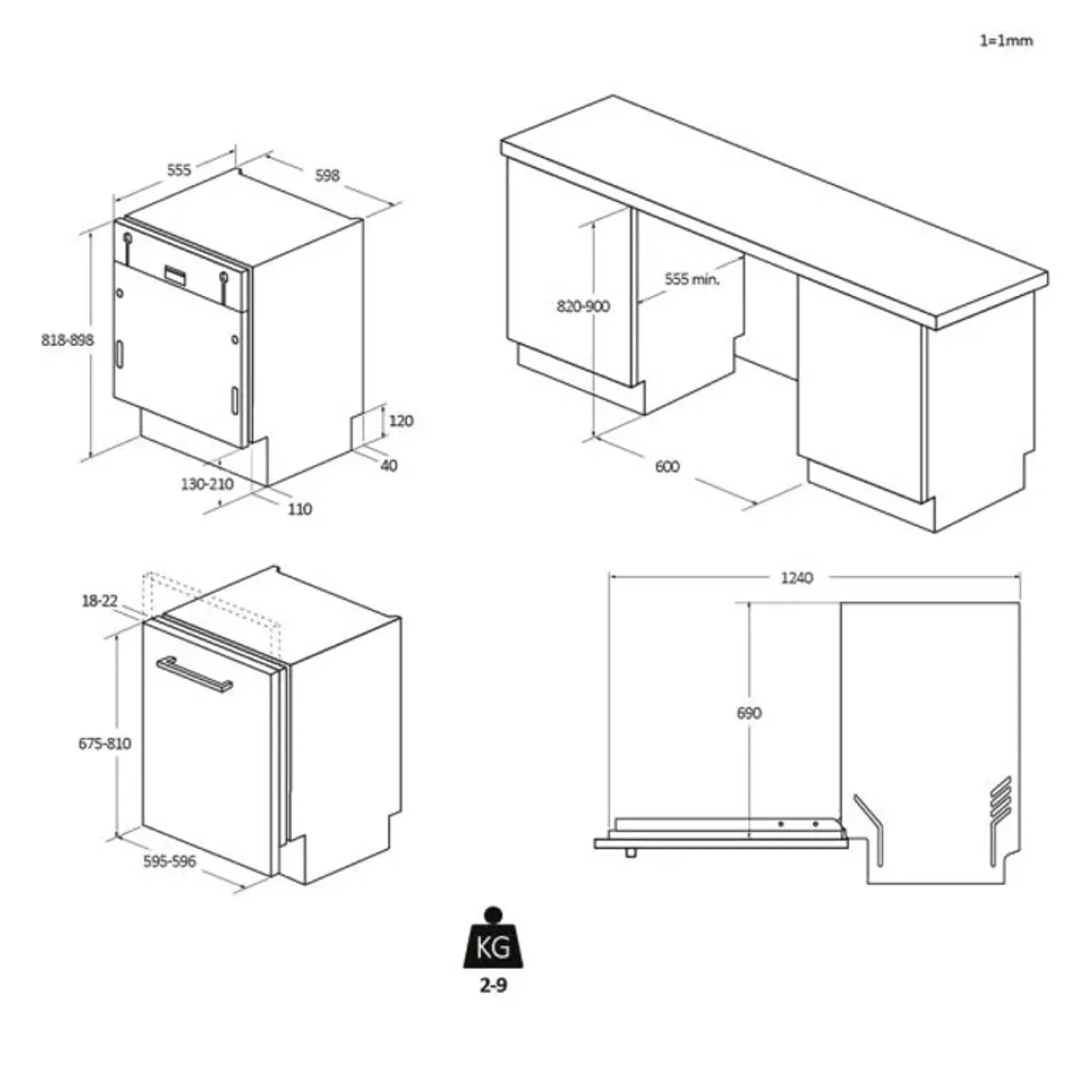 Lave-vaisselle encastrable Series 6 XS 4A4M4PB
