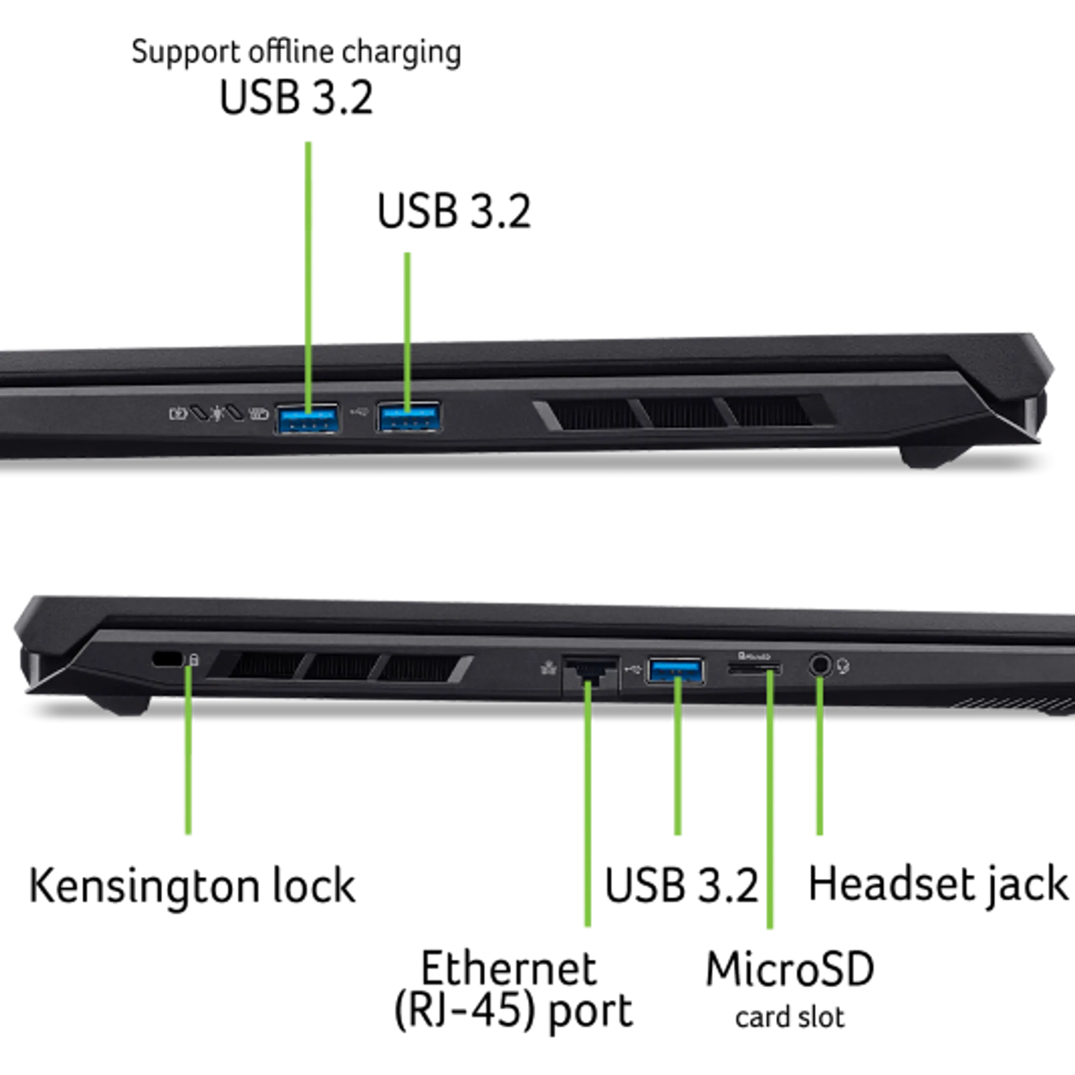 Laptop Gaming 17,3" Nitro V 17 AI Ryzen 7 32Go 1To RTX 5060 QWERTZ ANV17-41-R0S3