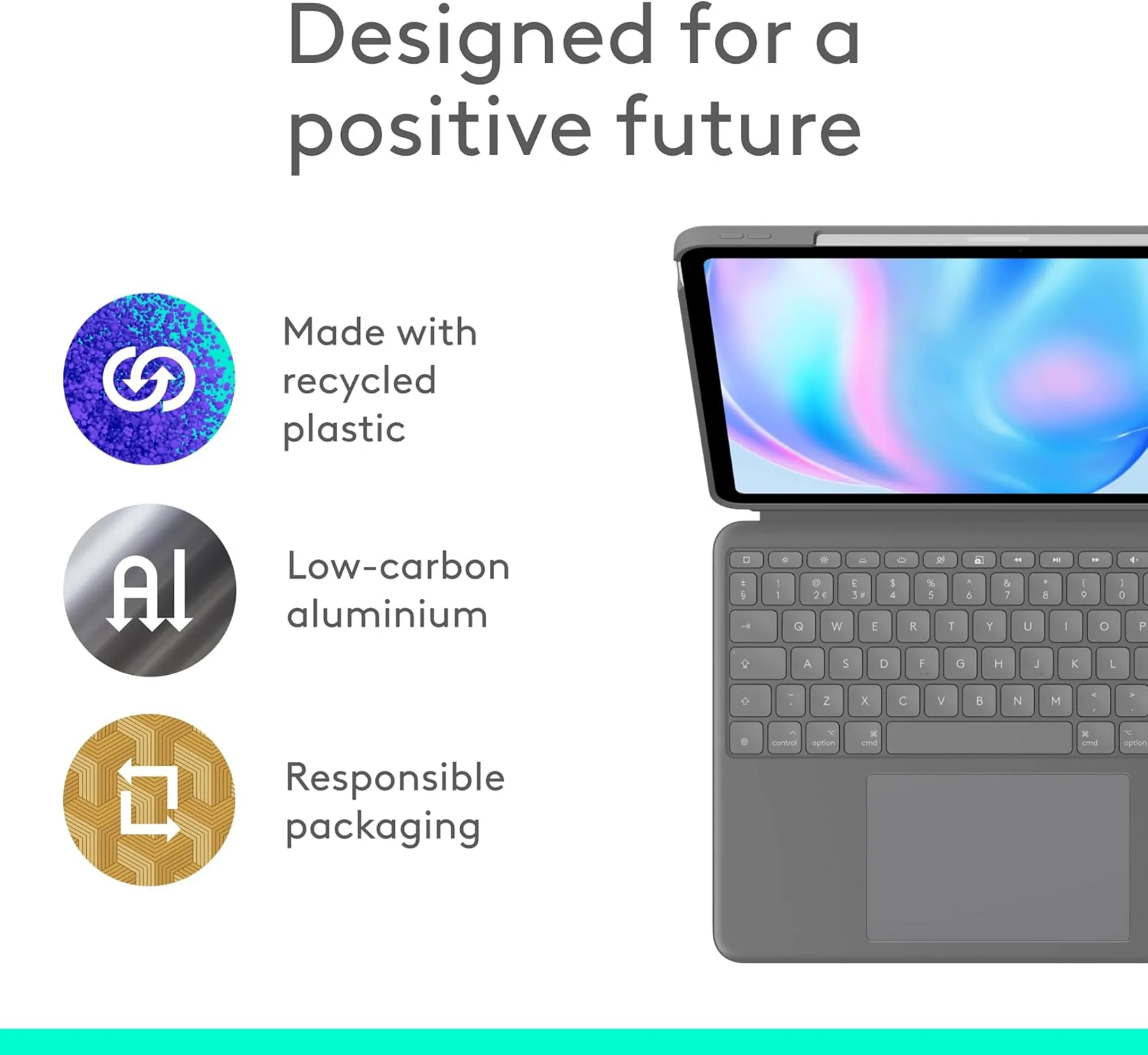 Keyboard Case Combo Touch for iPad Air 11" AZERTY