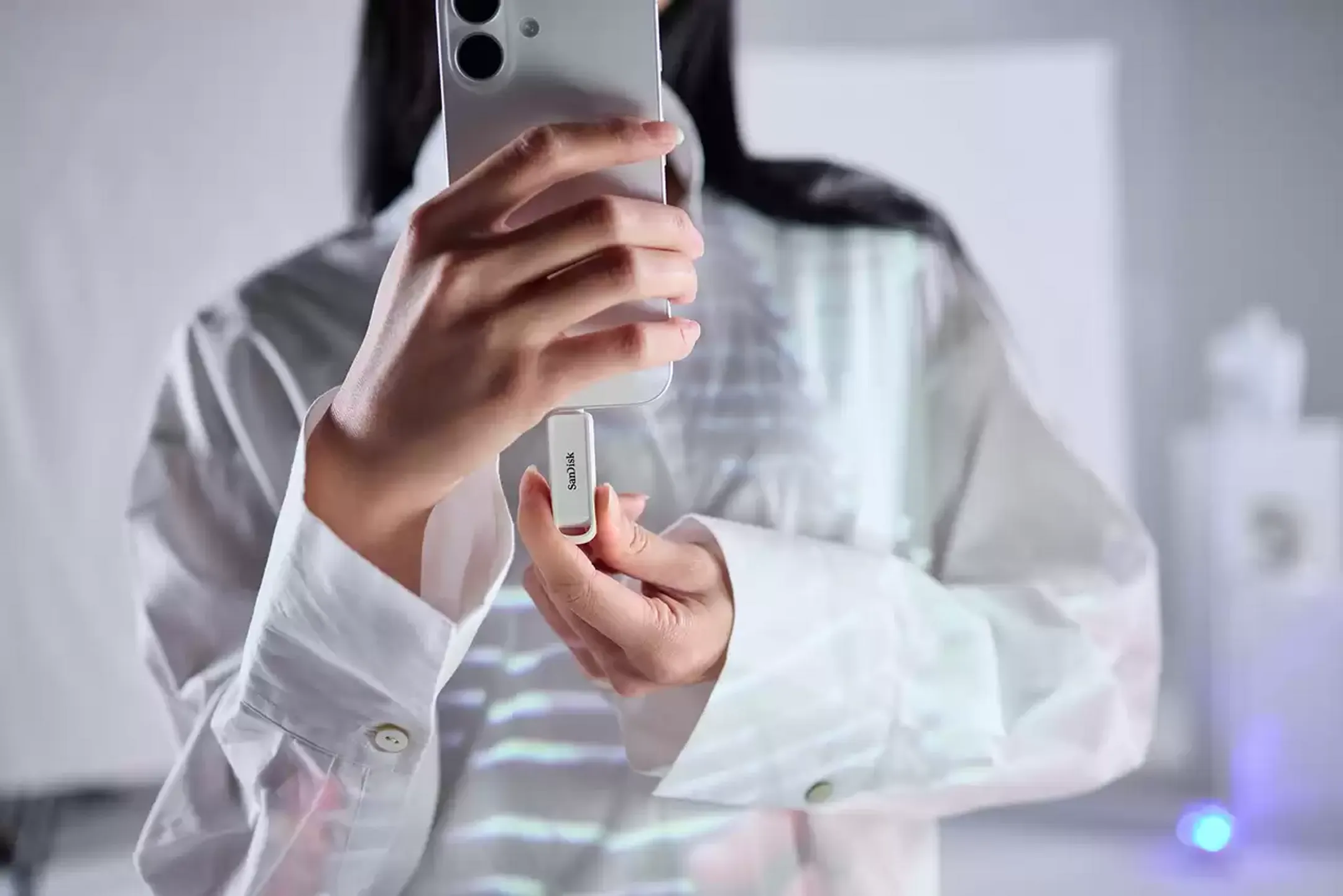 Clé USB Phone Drive USB-C 256Go Artic White