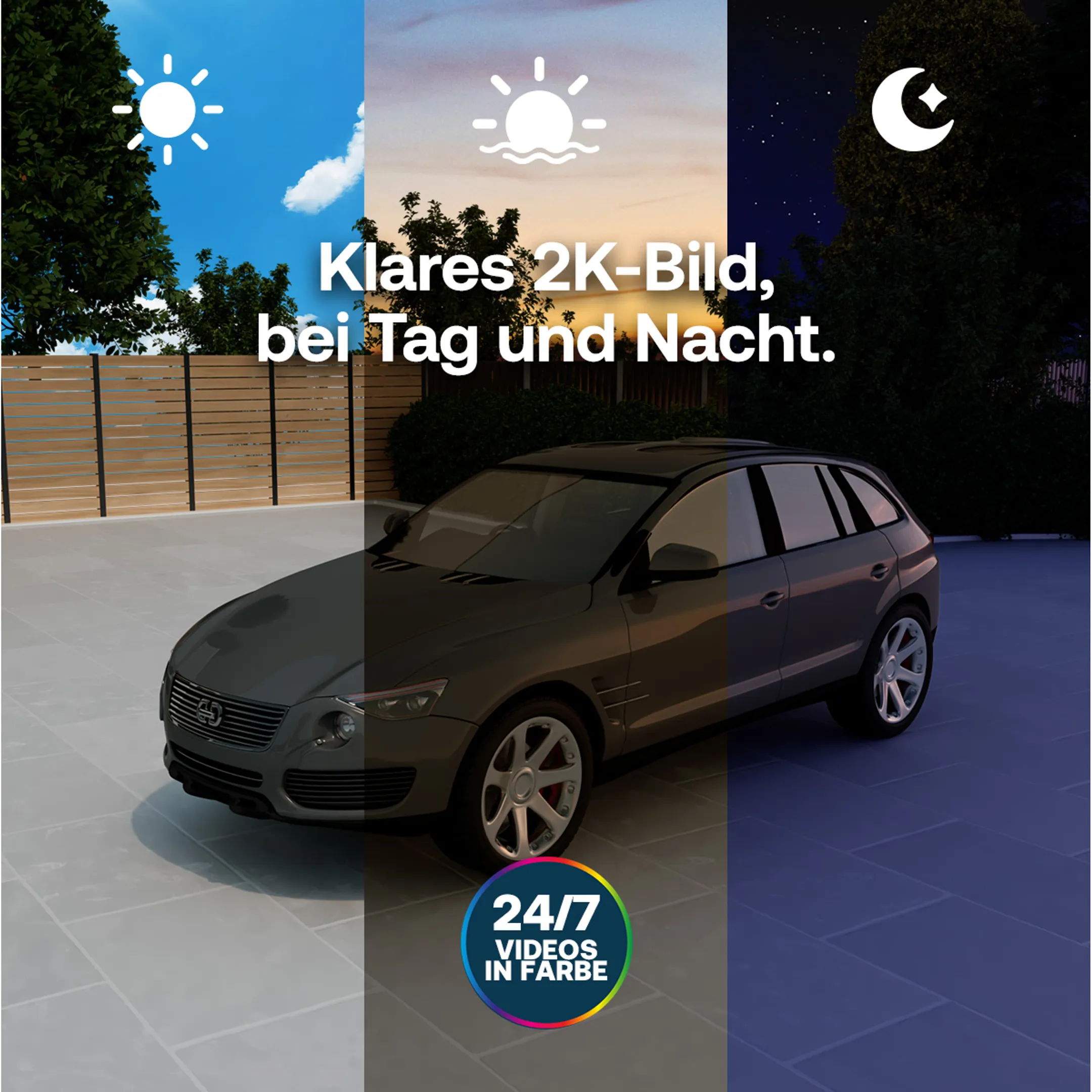 Außenüberwachungskamera Essential 3 2K – 2 Stück