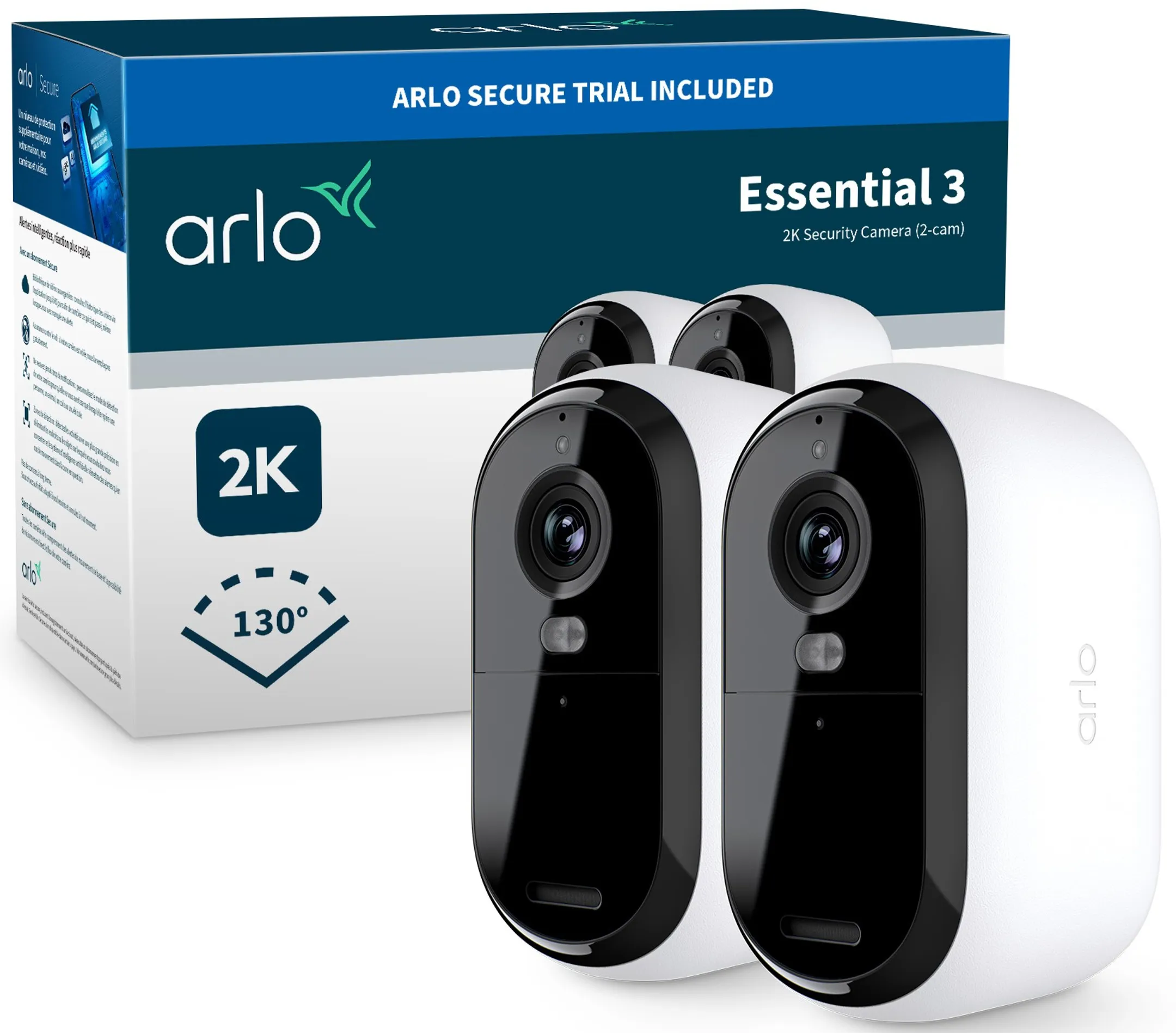 Outdoor surveillance camera Essential 3 2K - 2 pieces
