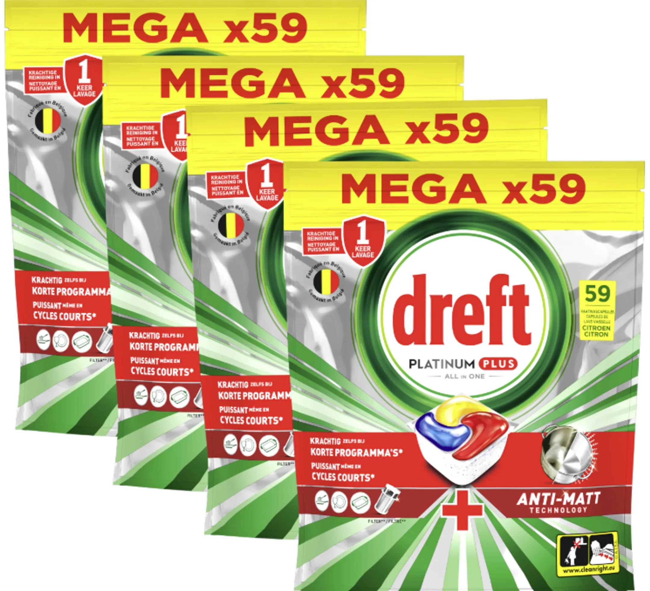 Dreft Pods - 1-Year Supply - For Whirlpool Dishwashers (4 packs of 59 Dreft pods)