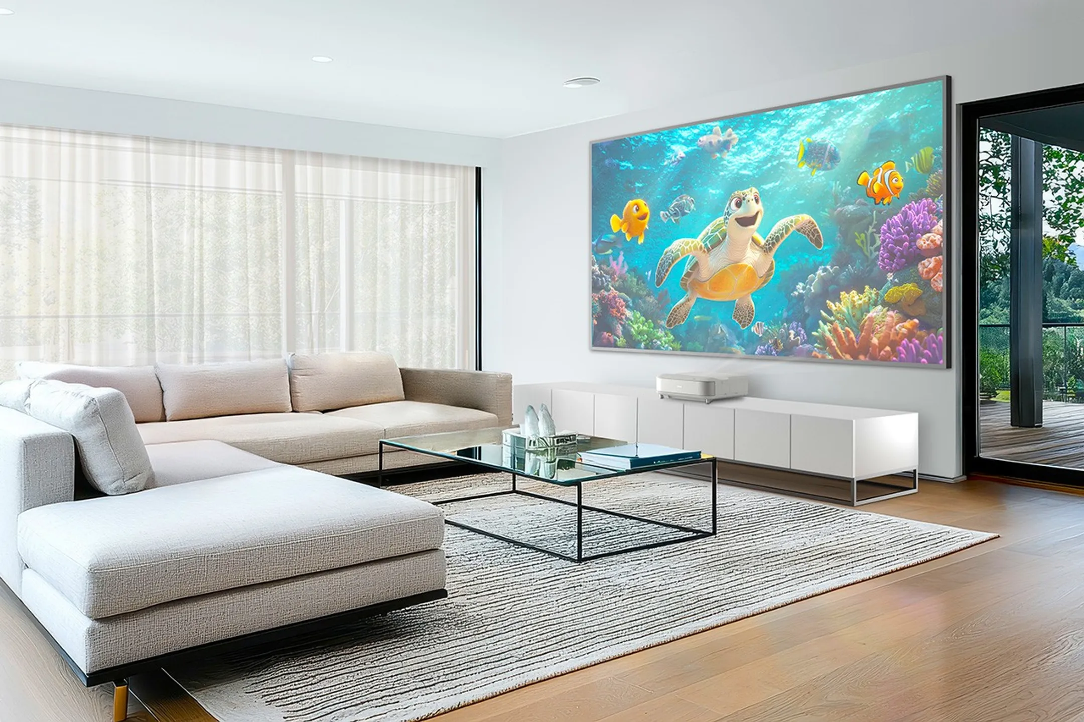 4K PRO UHD-Laserprojektor Lifestudio Grand EH-LS670W Diamantweiß