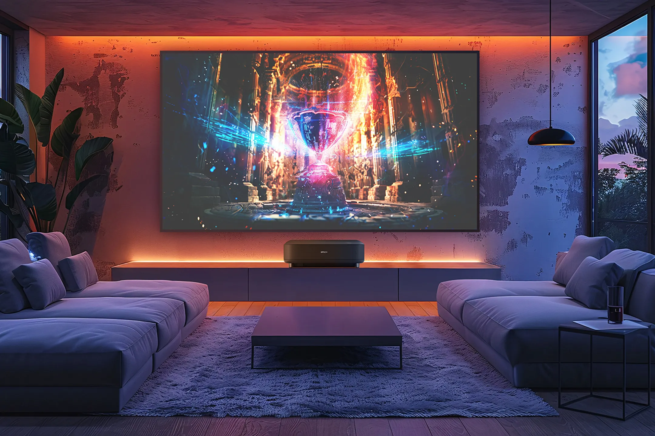 4K PRO UHD-Laserprojektor Lifestudio Grand EH-LS670W Diamantweiß