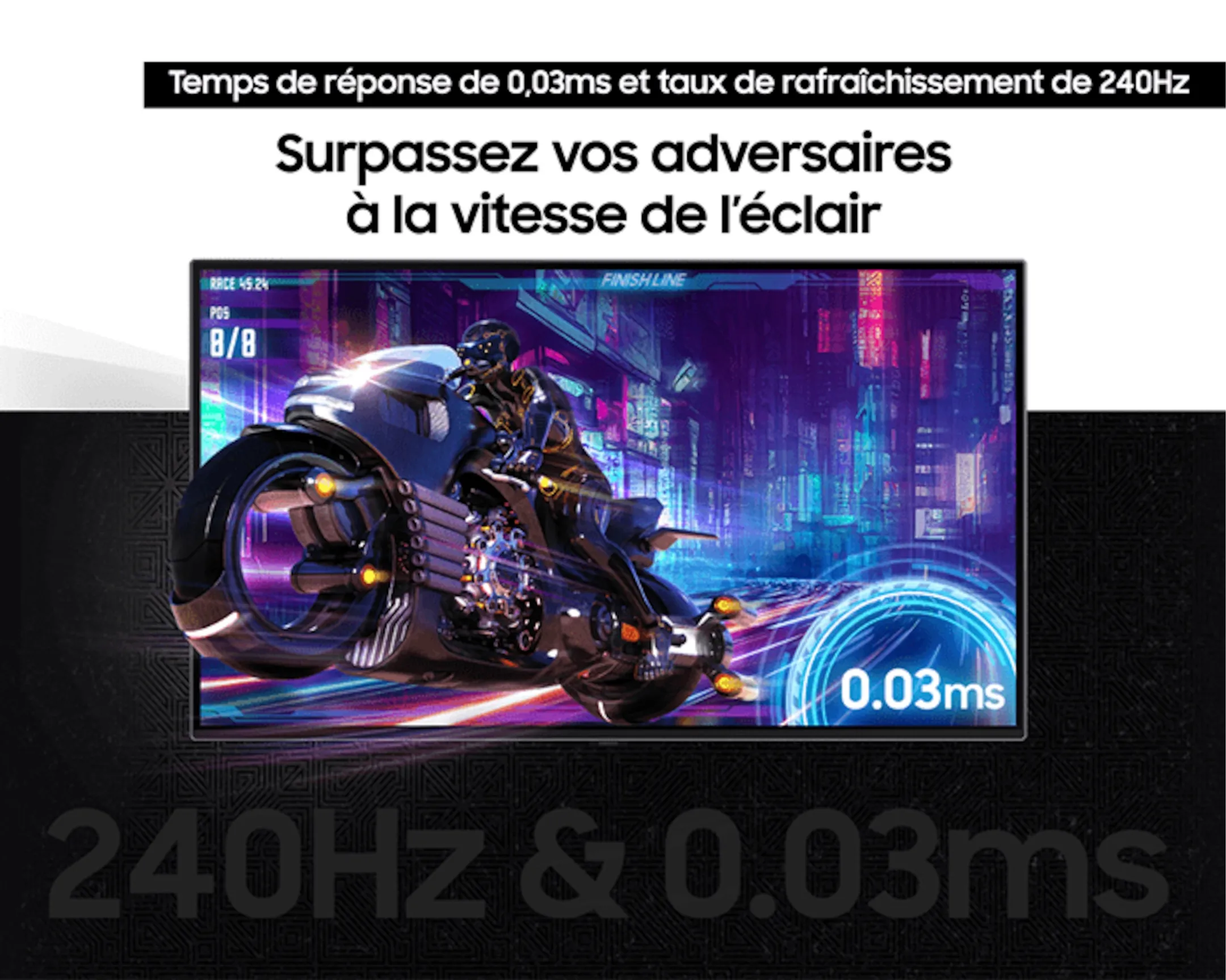 Moniteur Gaming 32" 4K UHD 240Hz Odyssey OLED G8 G80SD LS32DG802SUXEN