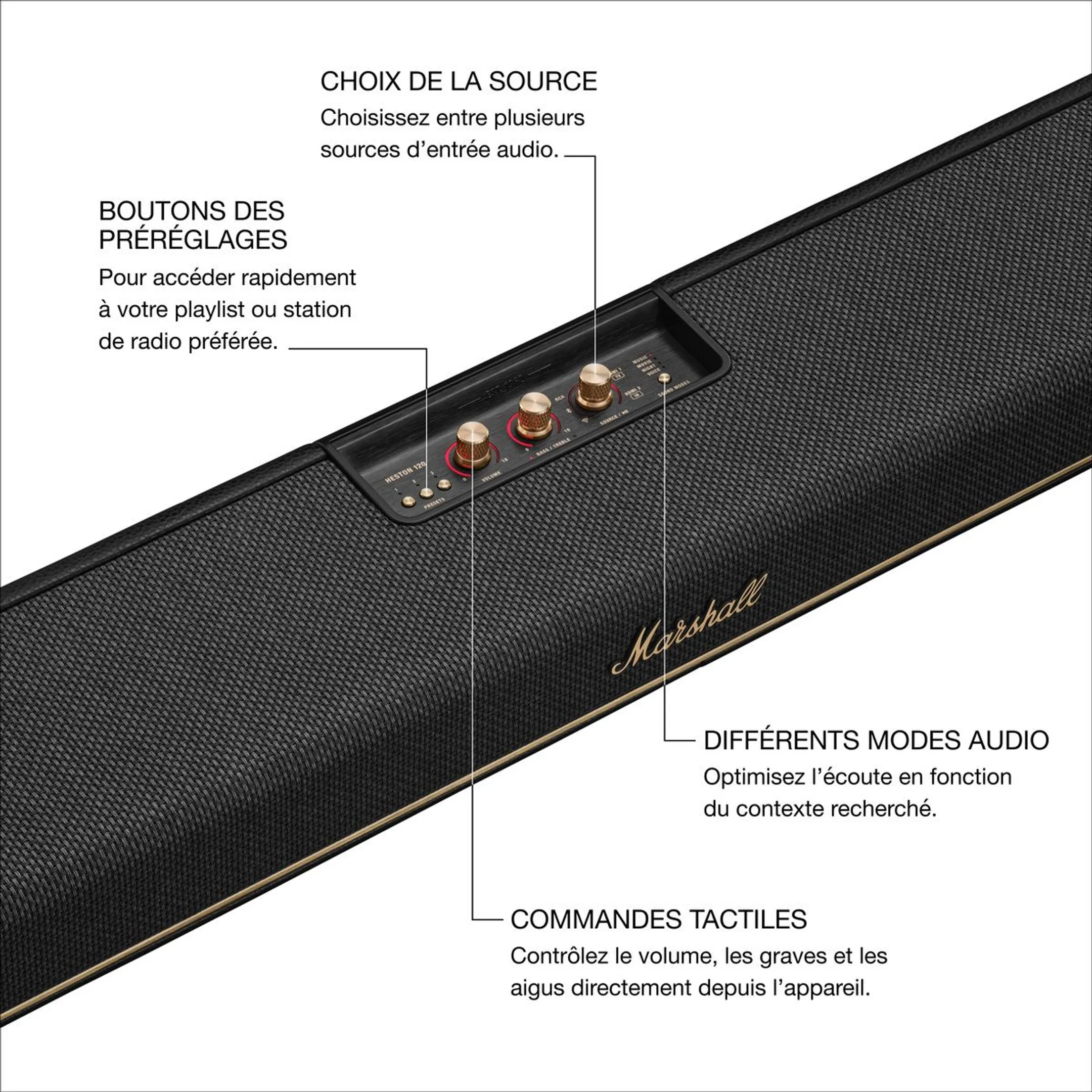 Barre de son Heston 120 Noir