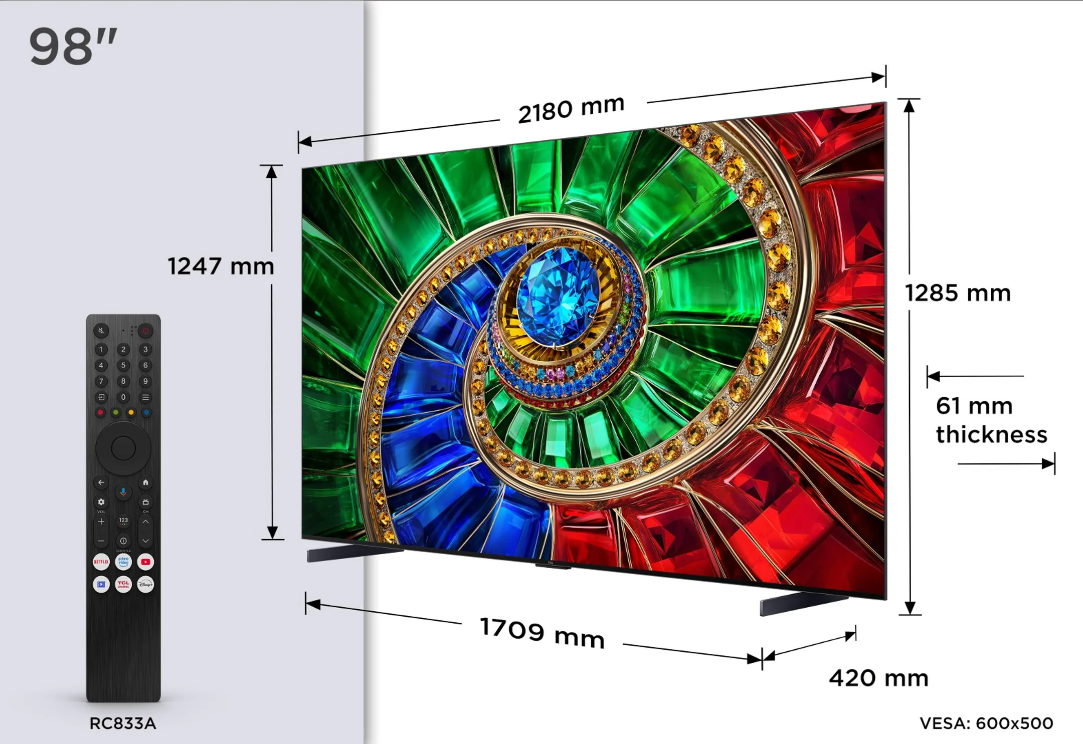 TV RGB-Mini LED 4K 98RM7L 98 pouces