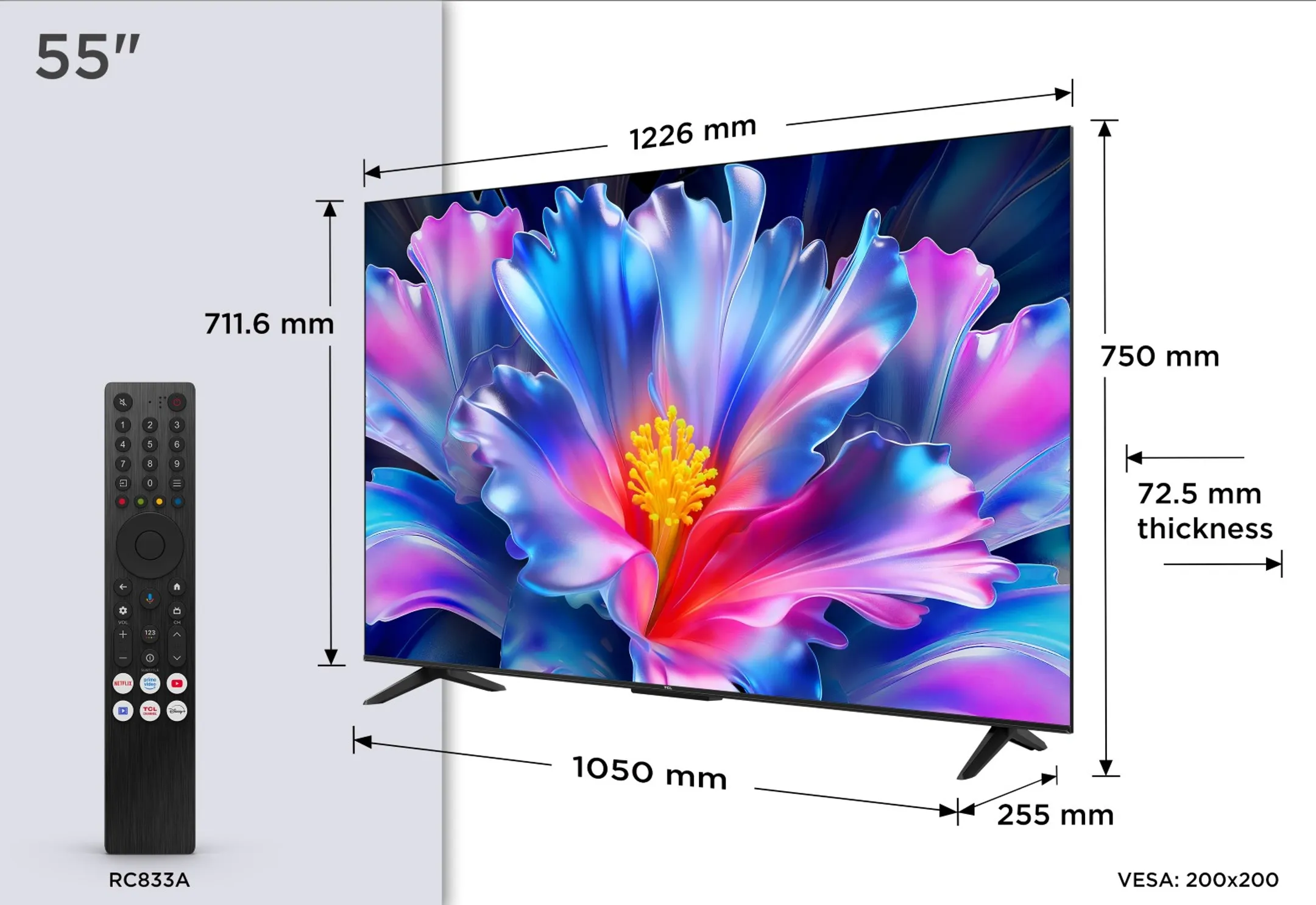 TV QLED 4K 55P6L 55 pouces
