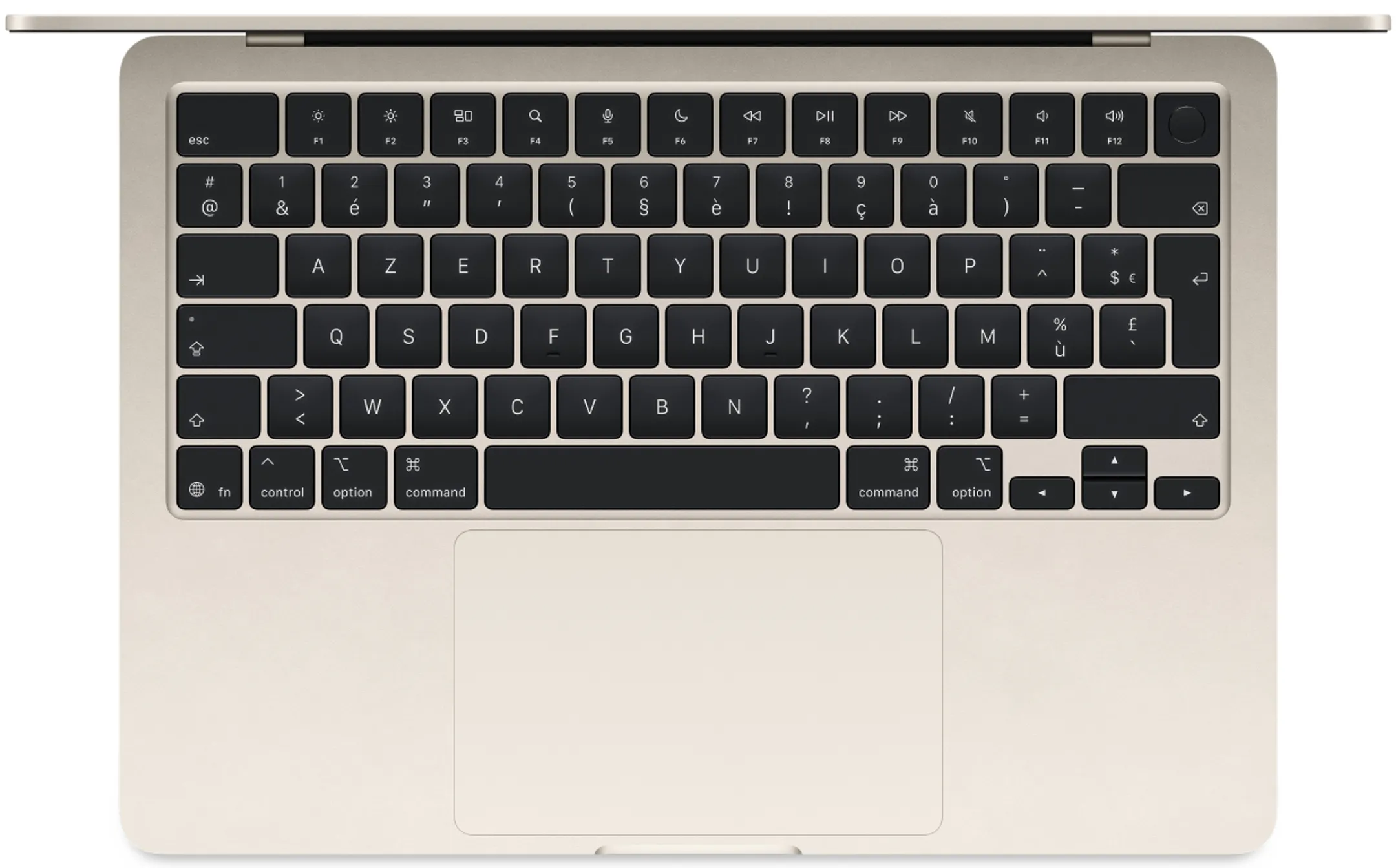 Laptop Macbook Air 13" M4 24Go 512Go Lumière stellaire Qwertz