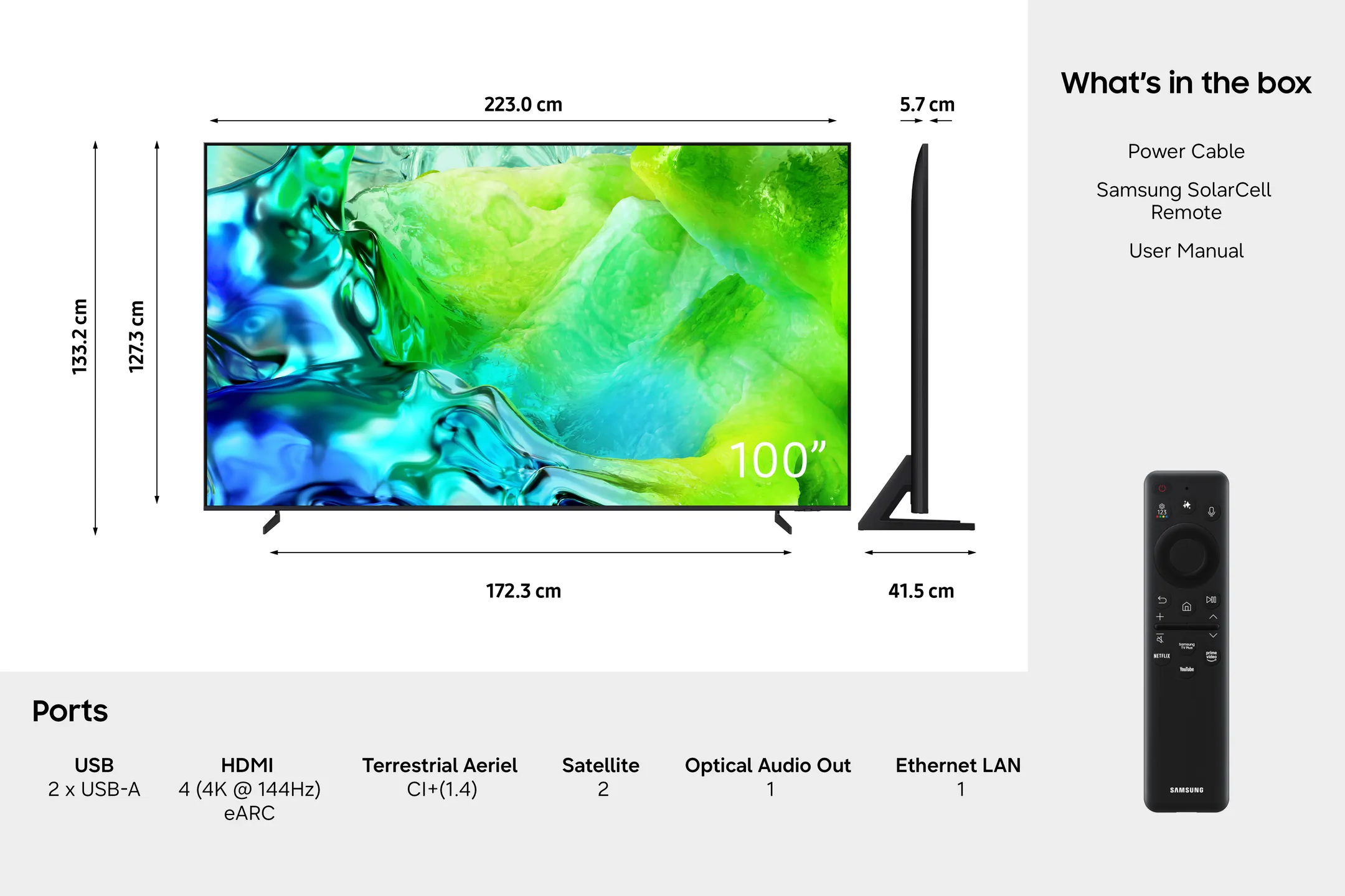 TV Neo QLED 4K QE100QN80HUXXN 100 pouces
