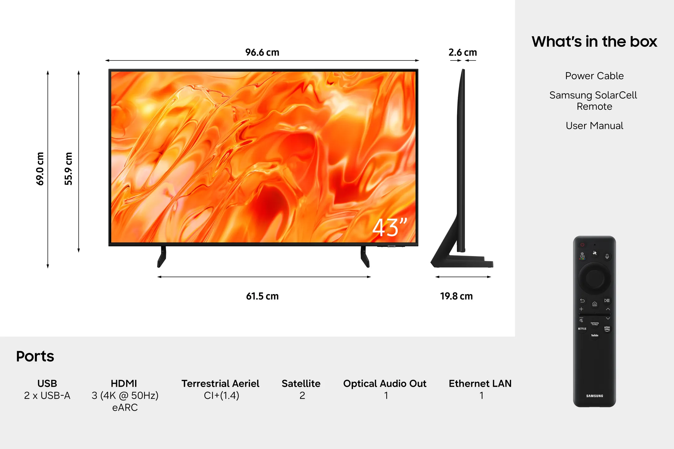TV Neo QLED 4K QE43QN73HAUXXN 43 pouces
