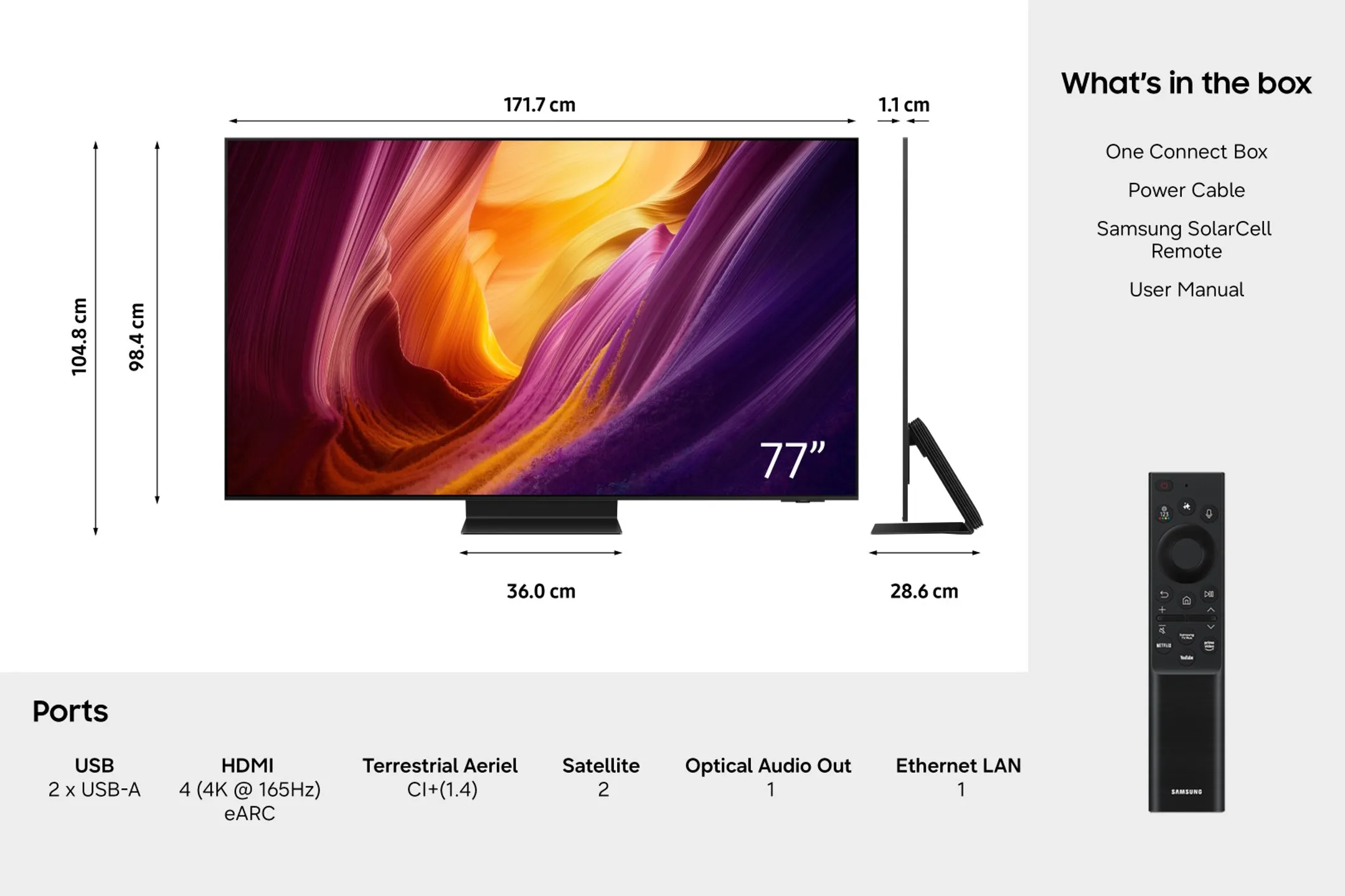 TV OLED 4K QE77S95HFTXXN 77 inches