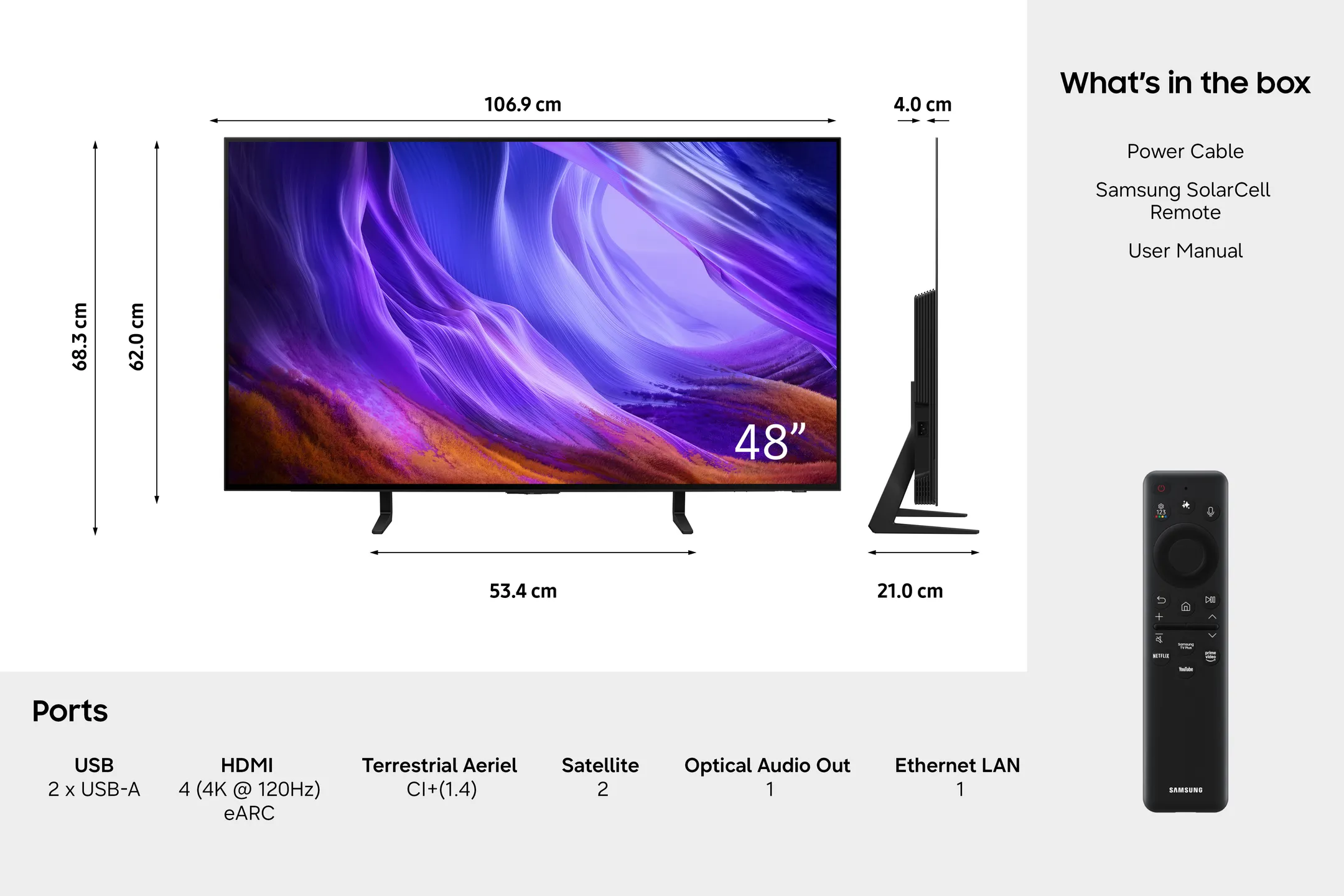 TV OLED 4K QE48S83HAEXXN 48 inches